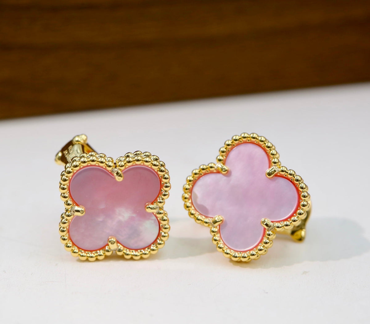 Van Cleef & Arpels-Style Clover Stud Earrings