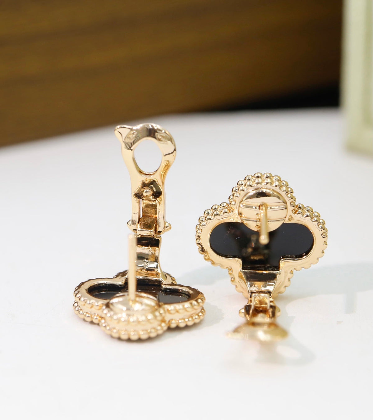 Van Cleef & Arpels-Style Clover Stud Earrings