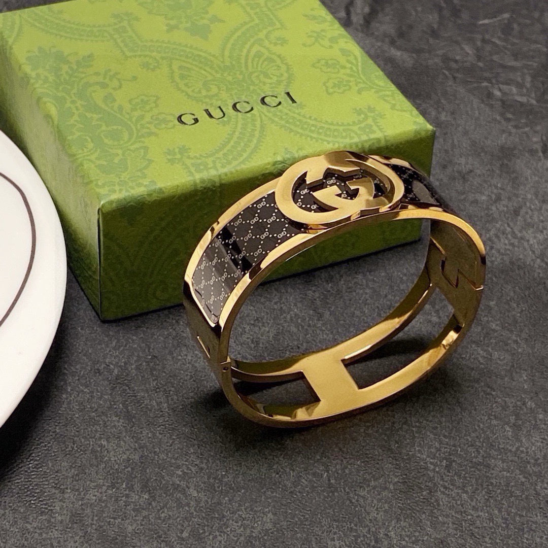 Gucci Stainless Steel Double G Bracelet