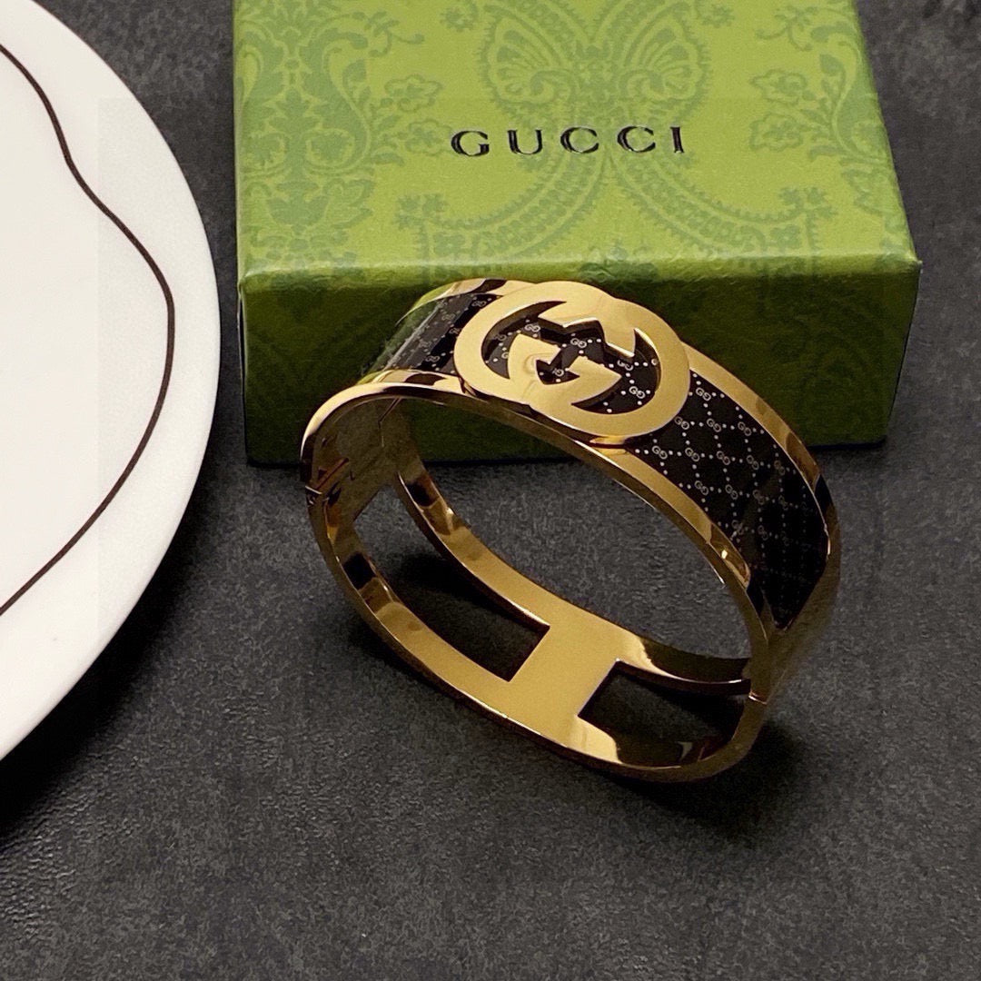 Gucci Stainless Steel Double G Bracelet