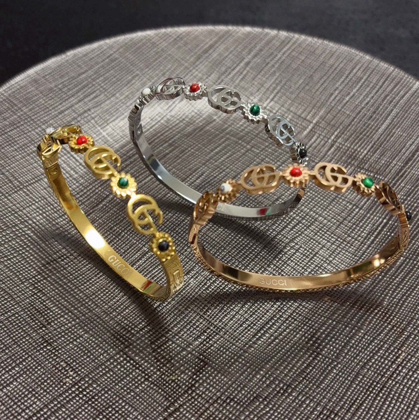 Gucci Stainless Steel Double G Bracelet