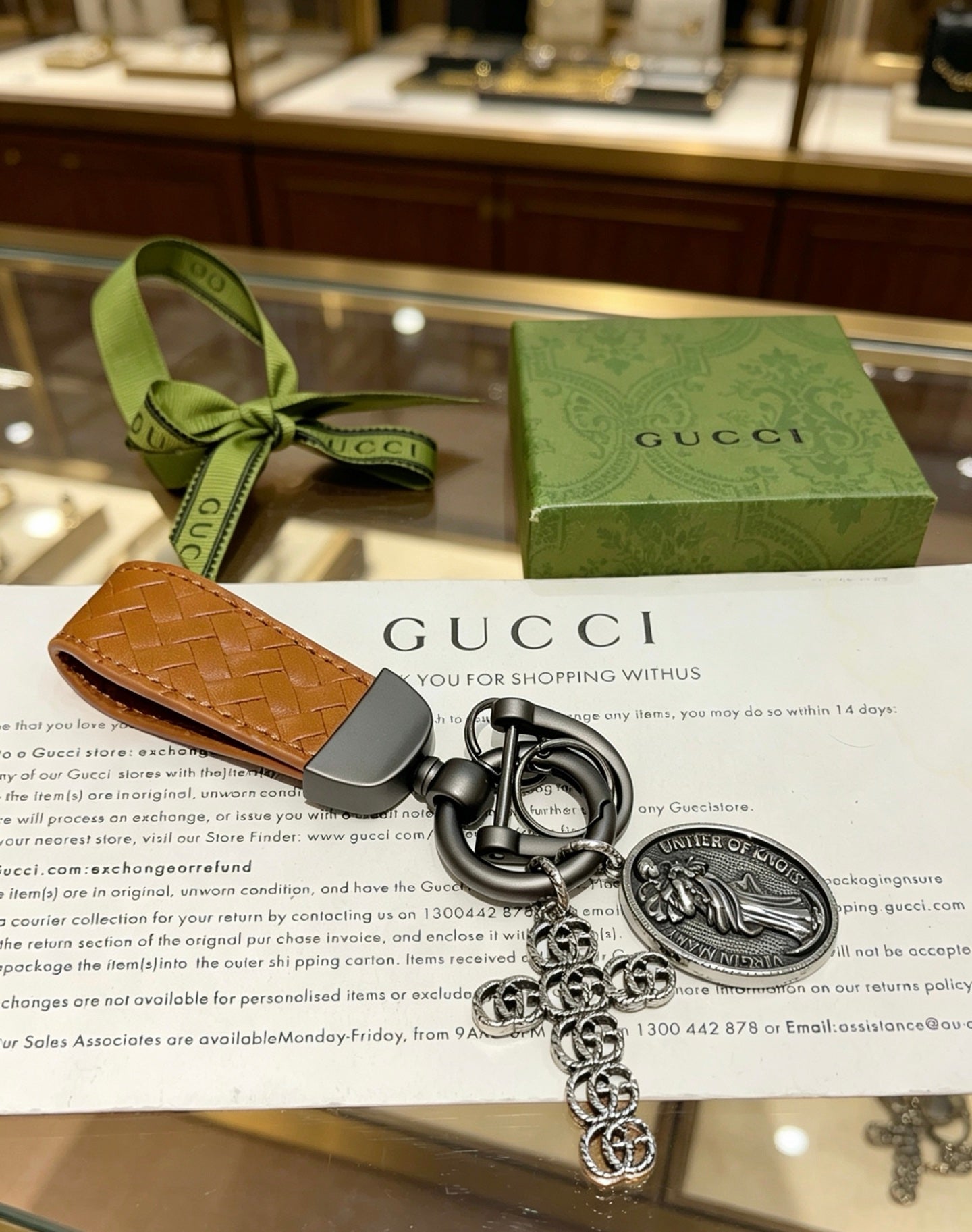 Gucci Vintage Double G Keychain