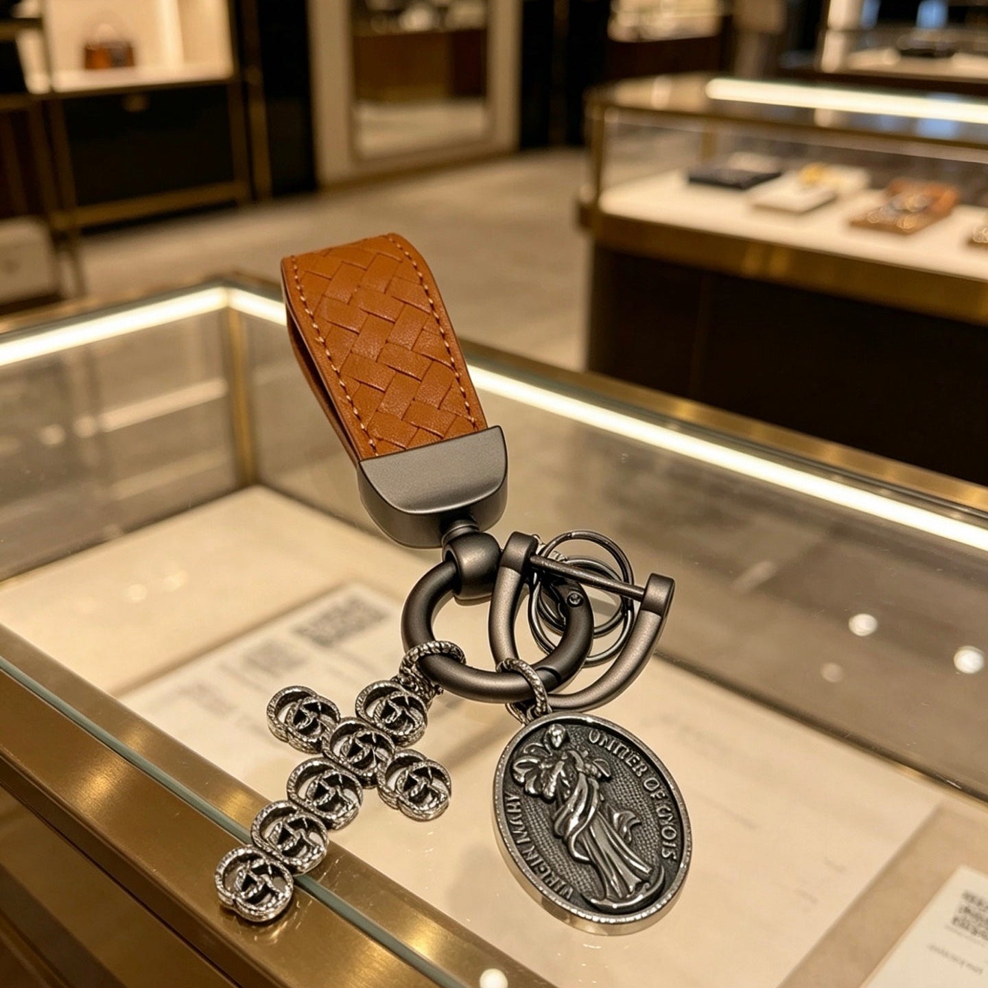 Gucci Vintage Double G Keychain