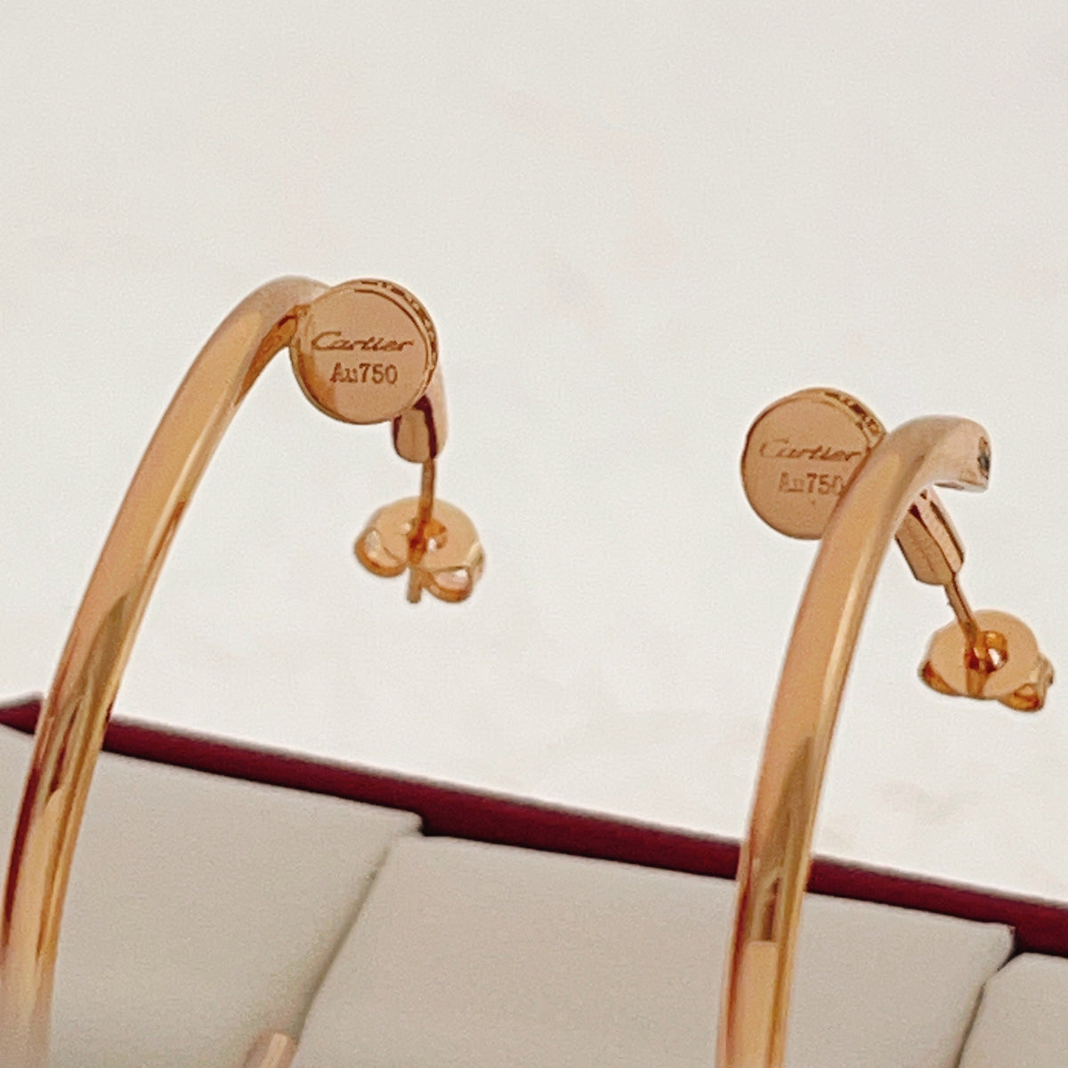 Cartier Round Diamond-Set "Nail" Stud Earrings