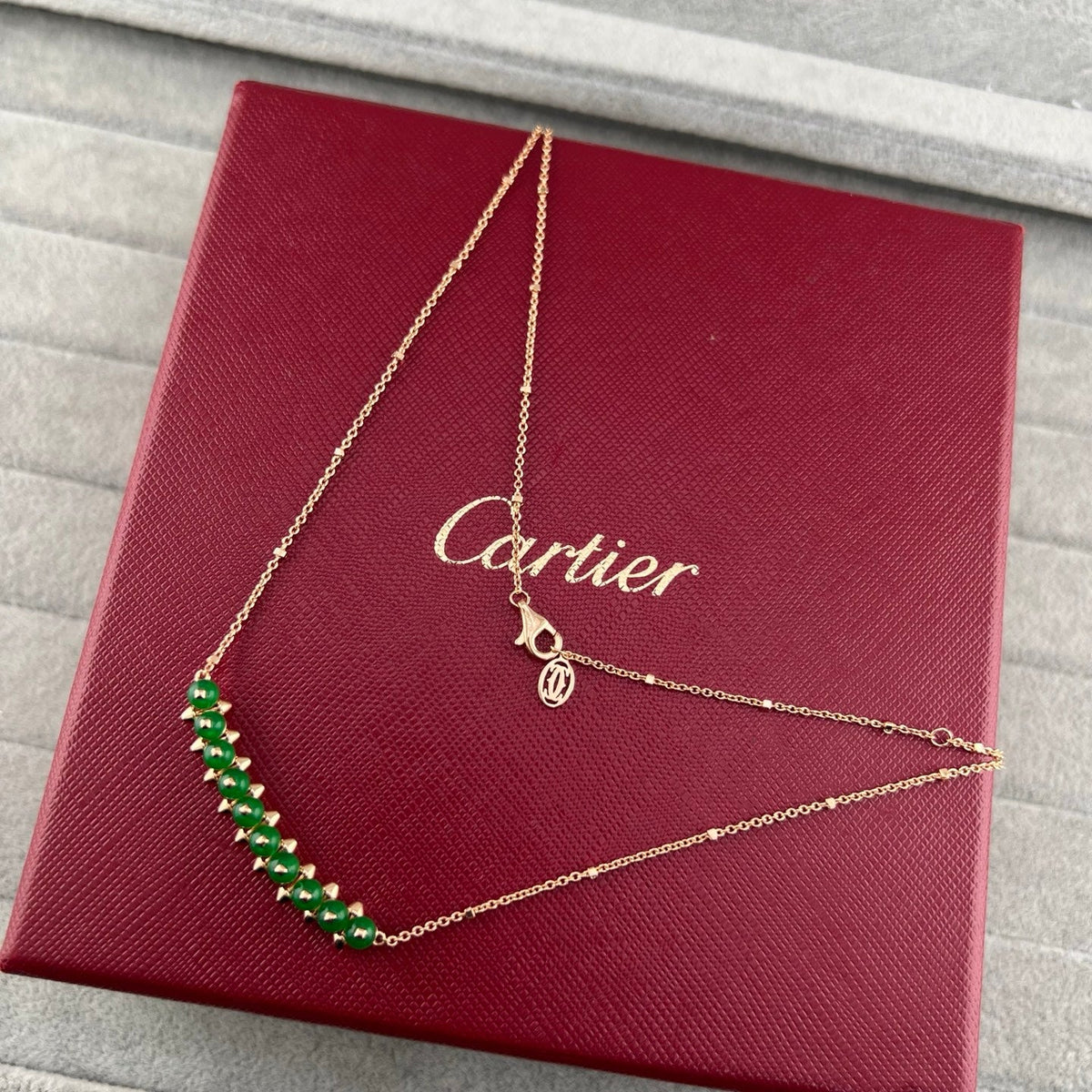 Cartier Studded Multi-Gemstone Pendant Necklace