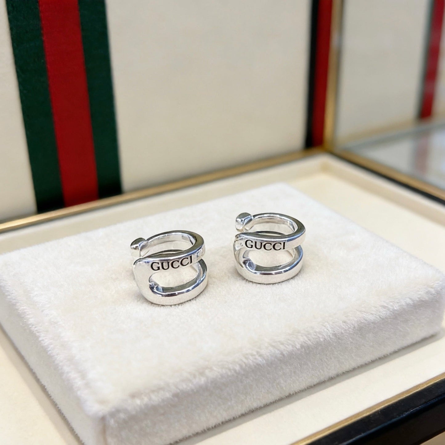 Gucci Vintage Double G Earrings