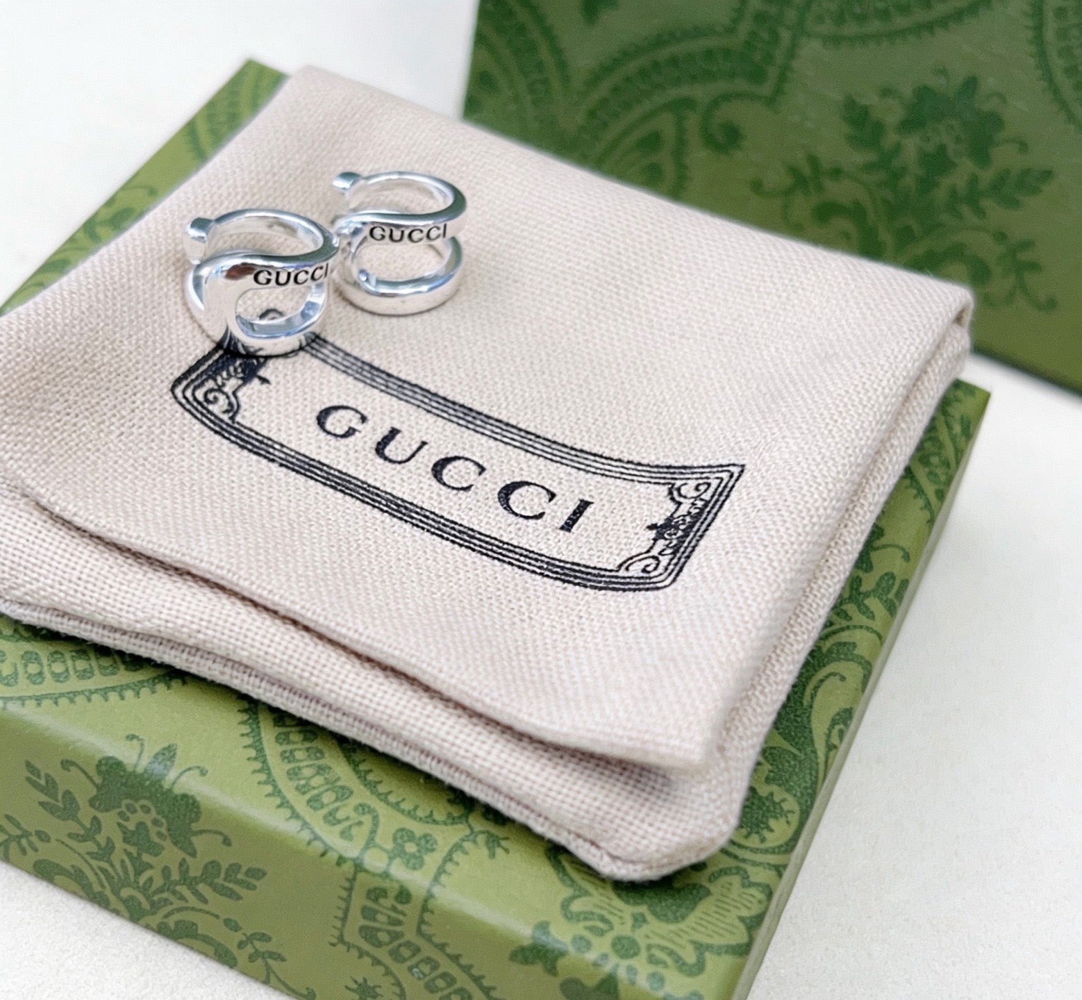 Gucci Vintage Double G Earrings