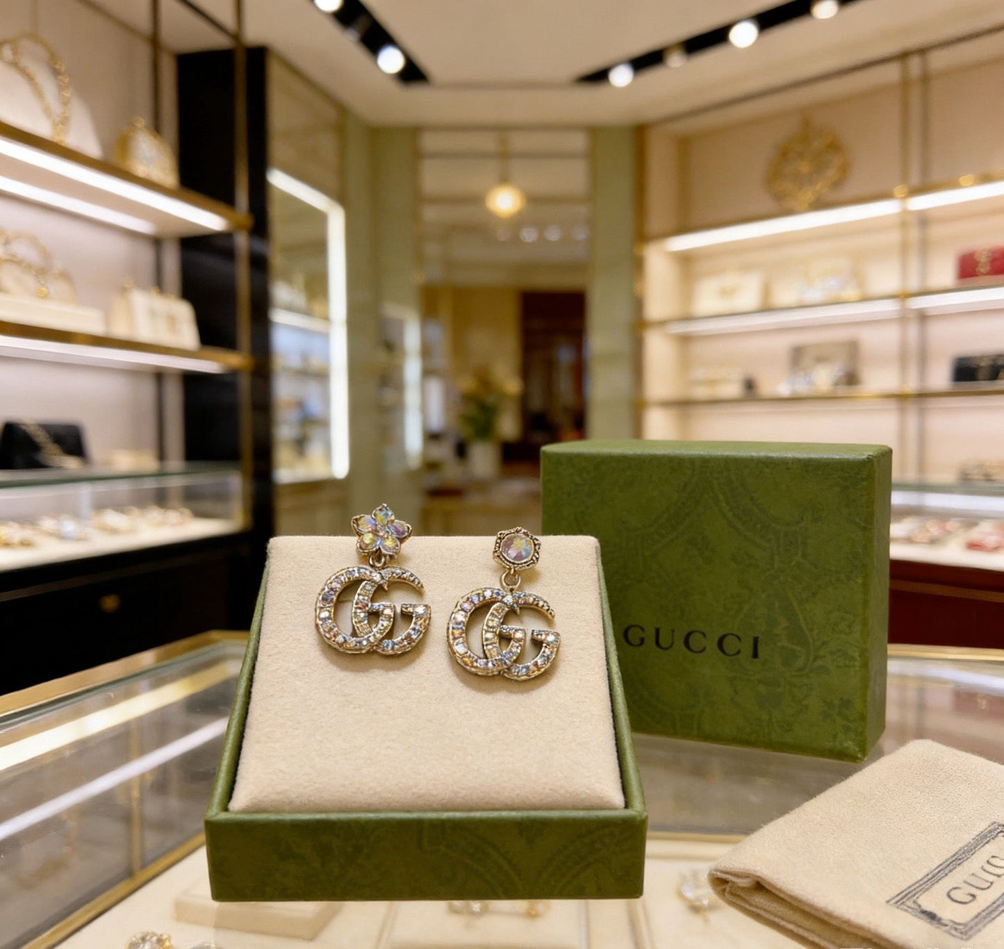 Gucci Vintage Double G Earrings