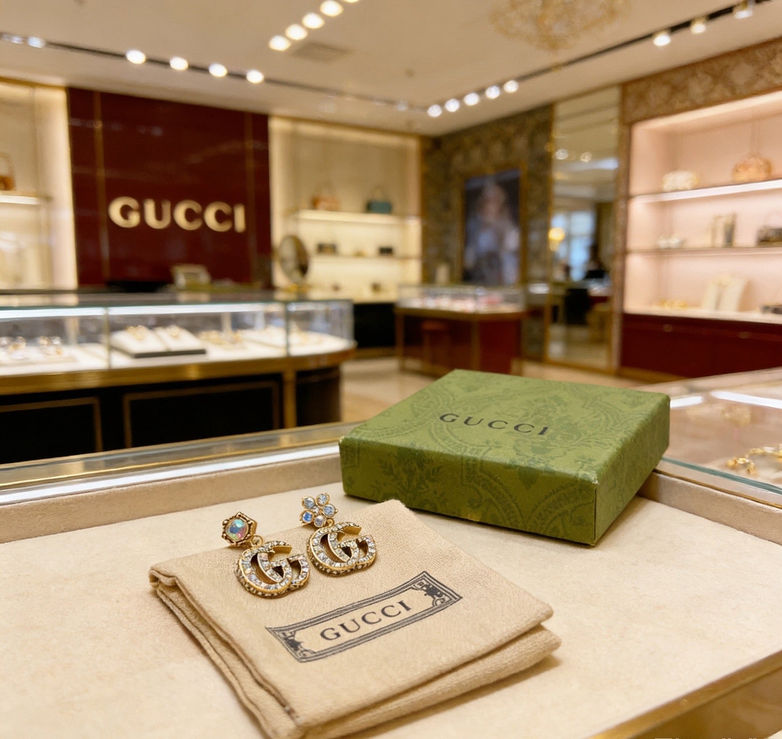 Gucci Vintage Double G Earrings