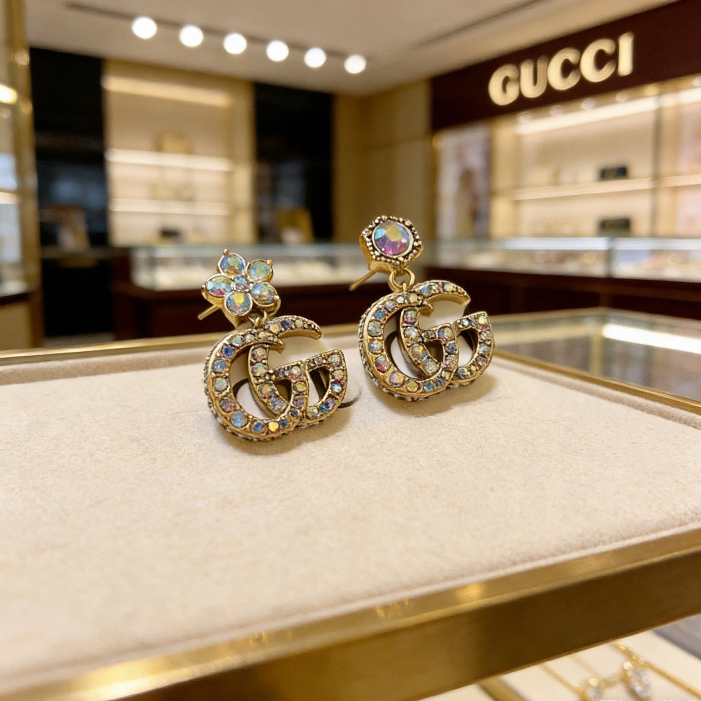 Gucci Vintage Double G Earrings
