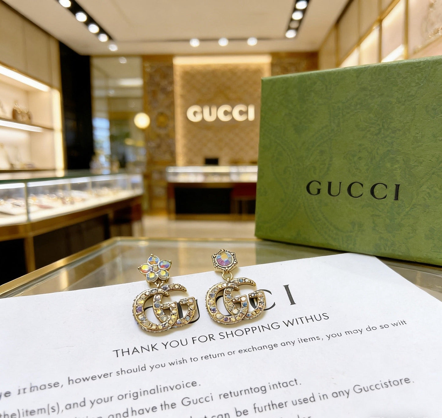 Gucci Vintage Double G Earrings