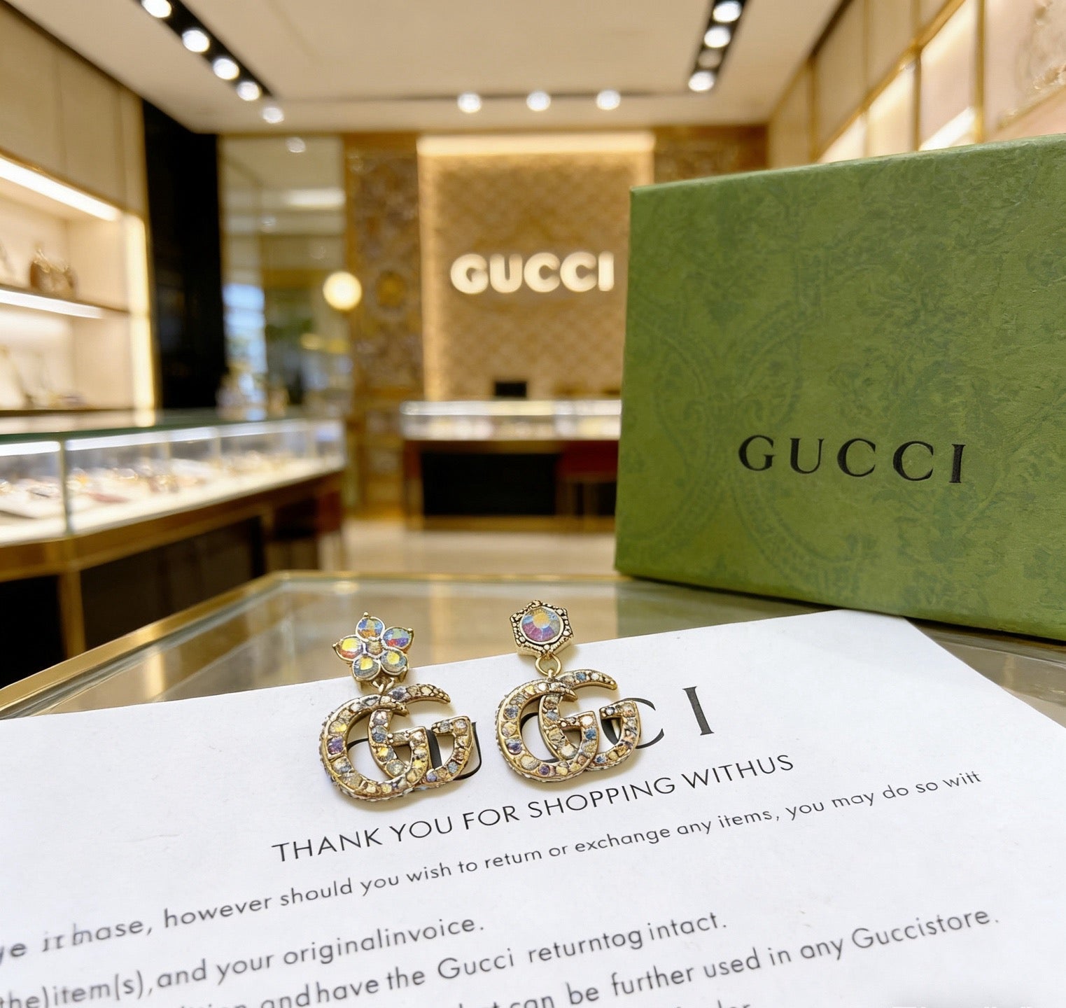Gucci Vintage Double G Earrings
