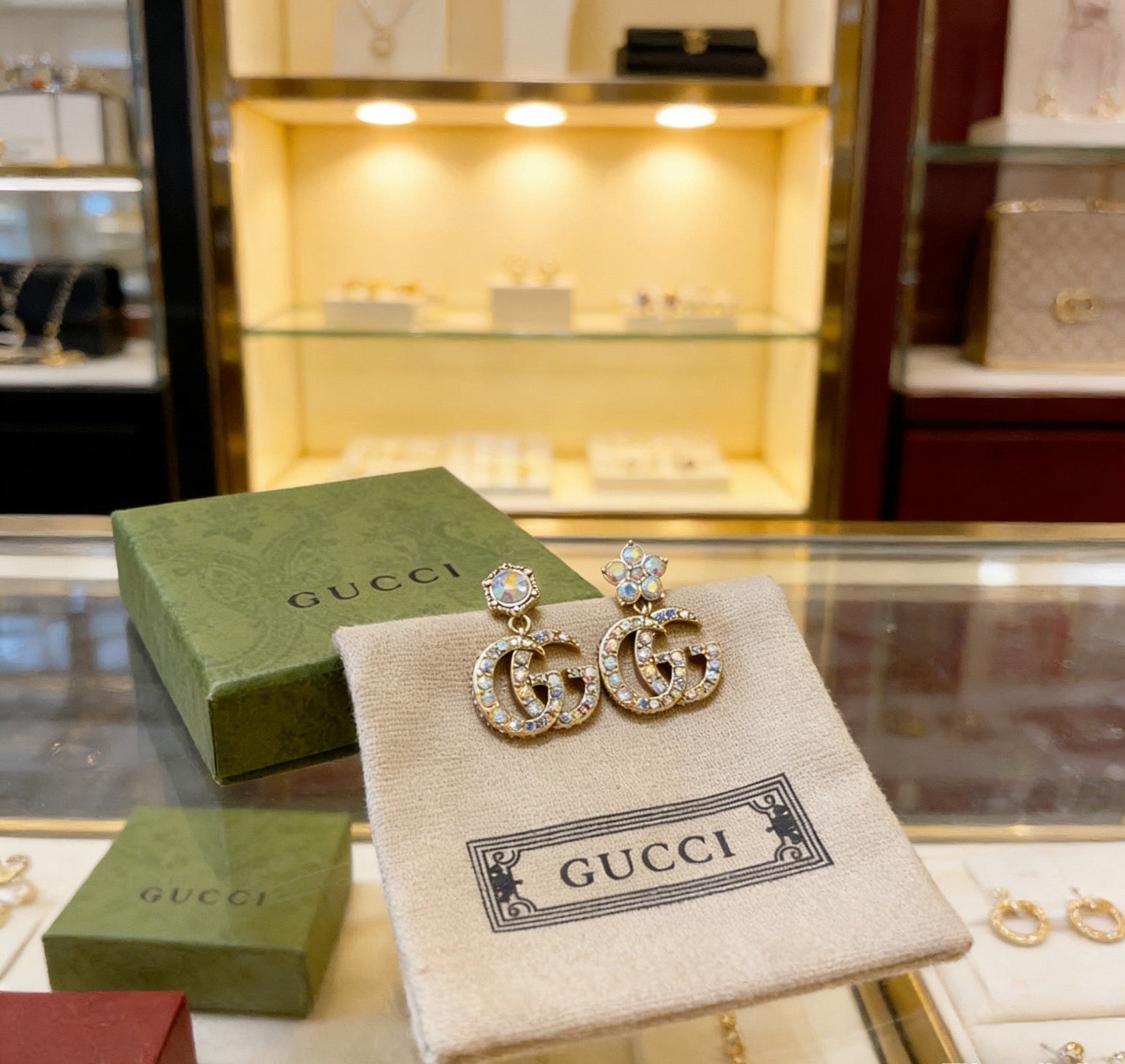 Gucci Vintage Double G Earrings