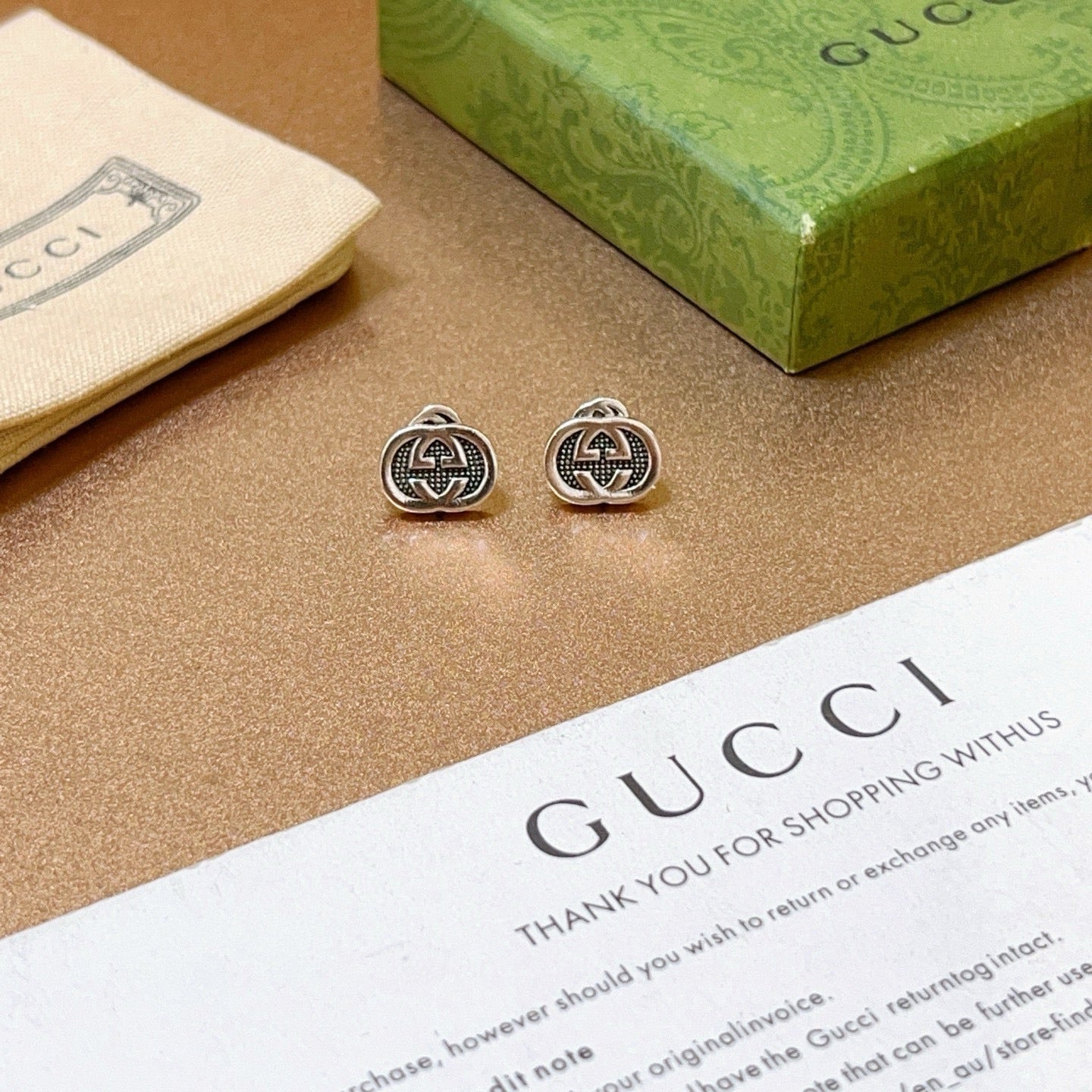 Gucci Vintage Double G Earrings