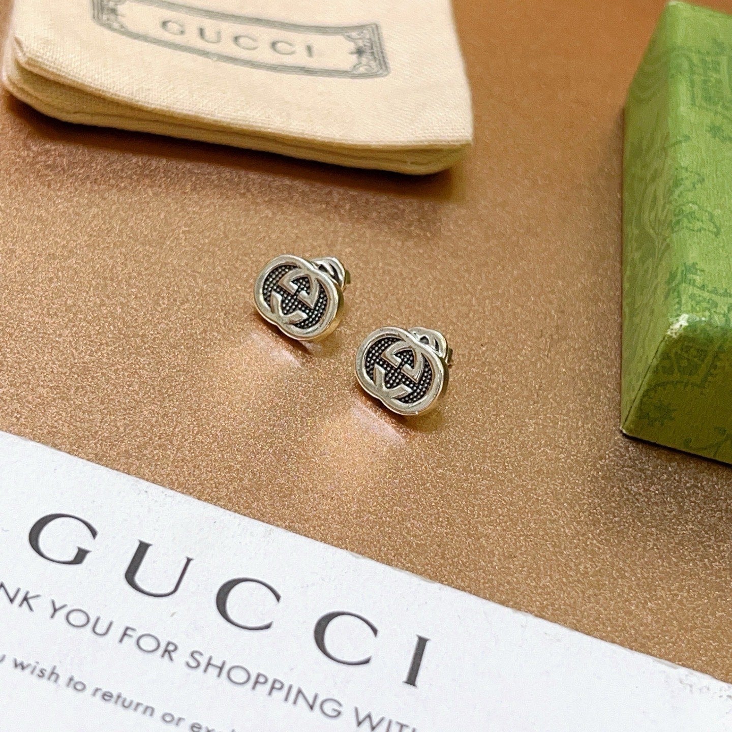 Gucci Vintage Double G Earrings