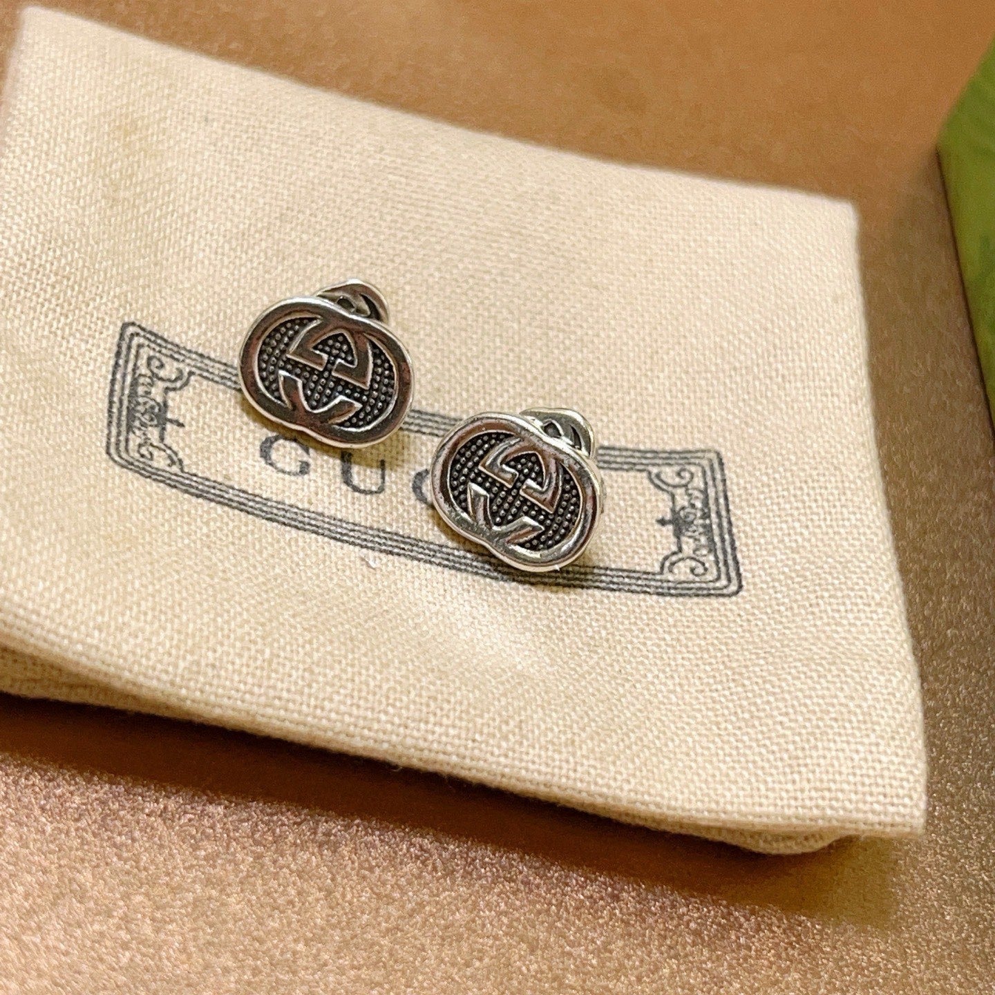 Gucci Vintage Double G Earrings