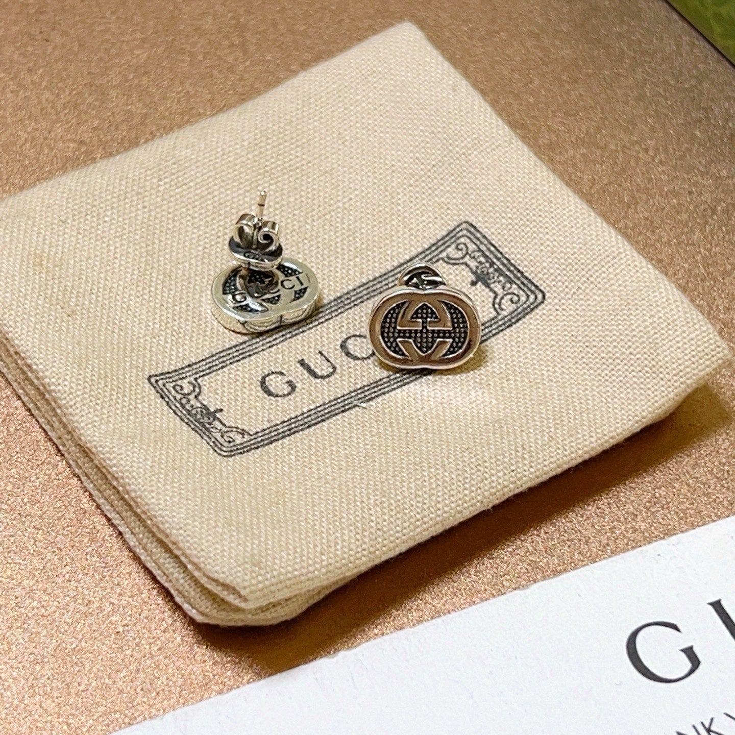 Gucci Vintage Double G Earrings