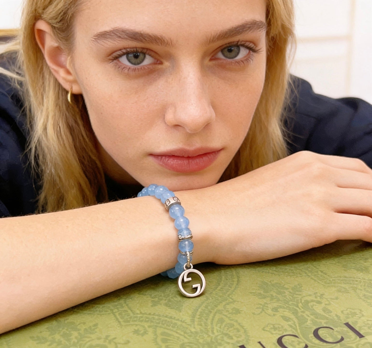 Gucci Crystal Double G Bracelet