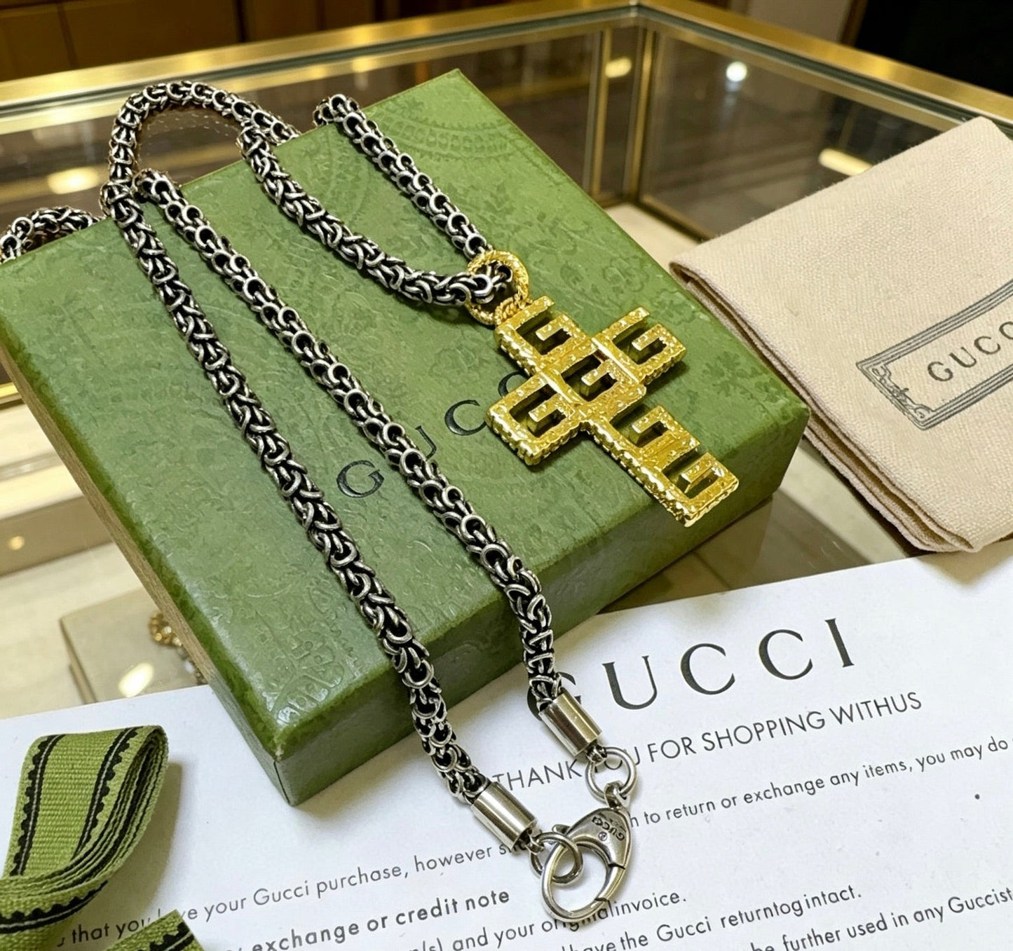 Gucci Vintage Double G Necklace
