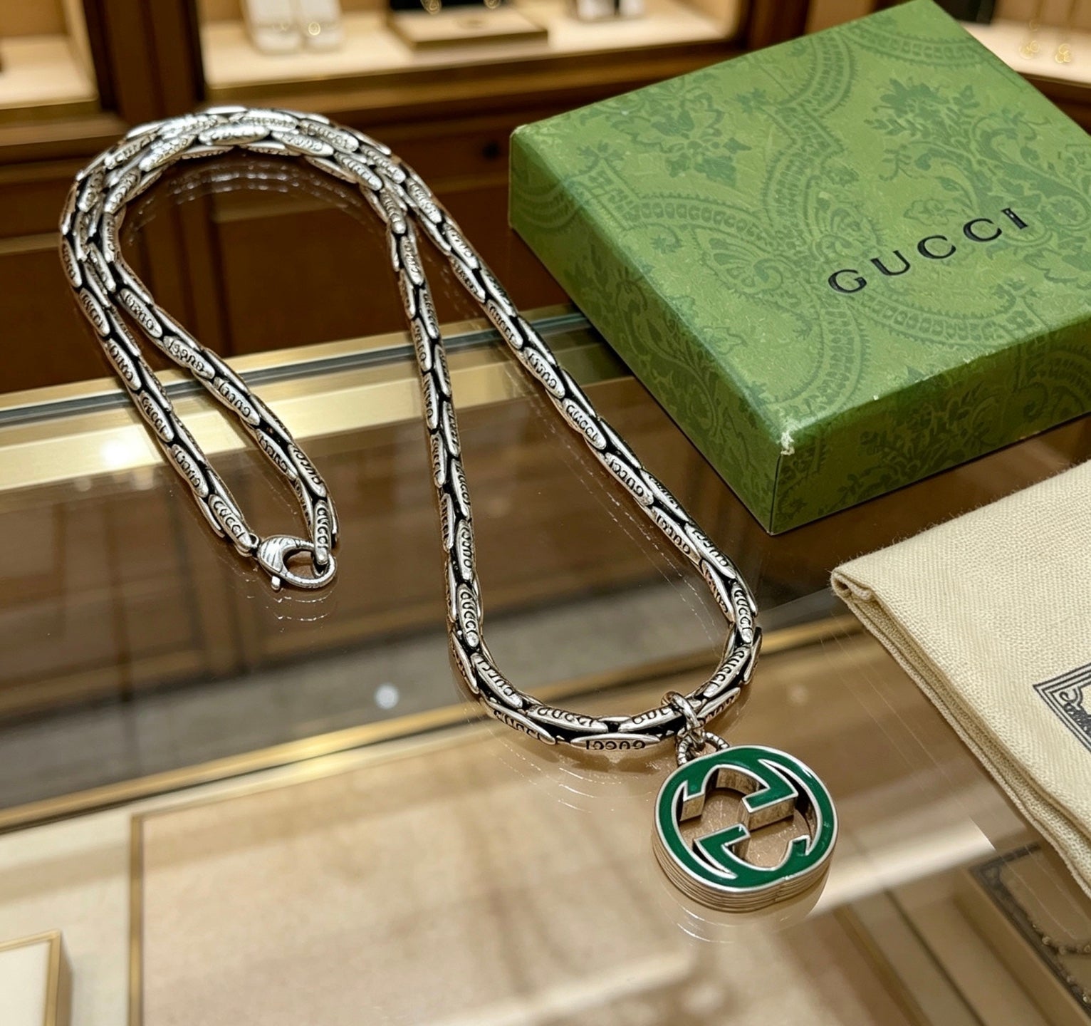 Gucci Vintage Double G Necklace