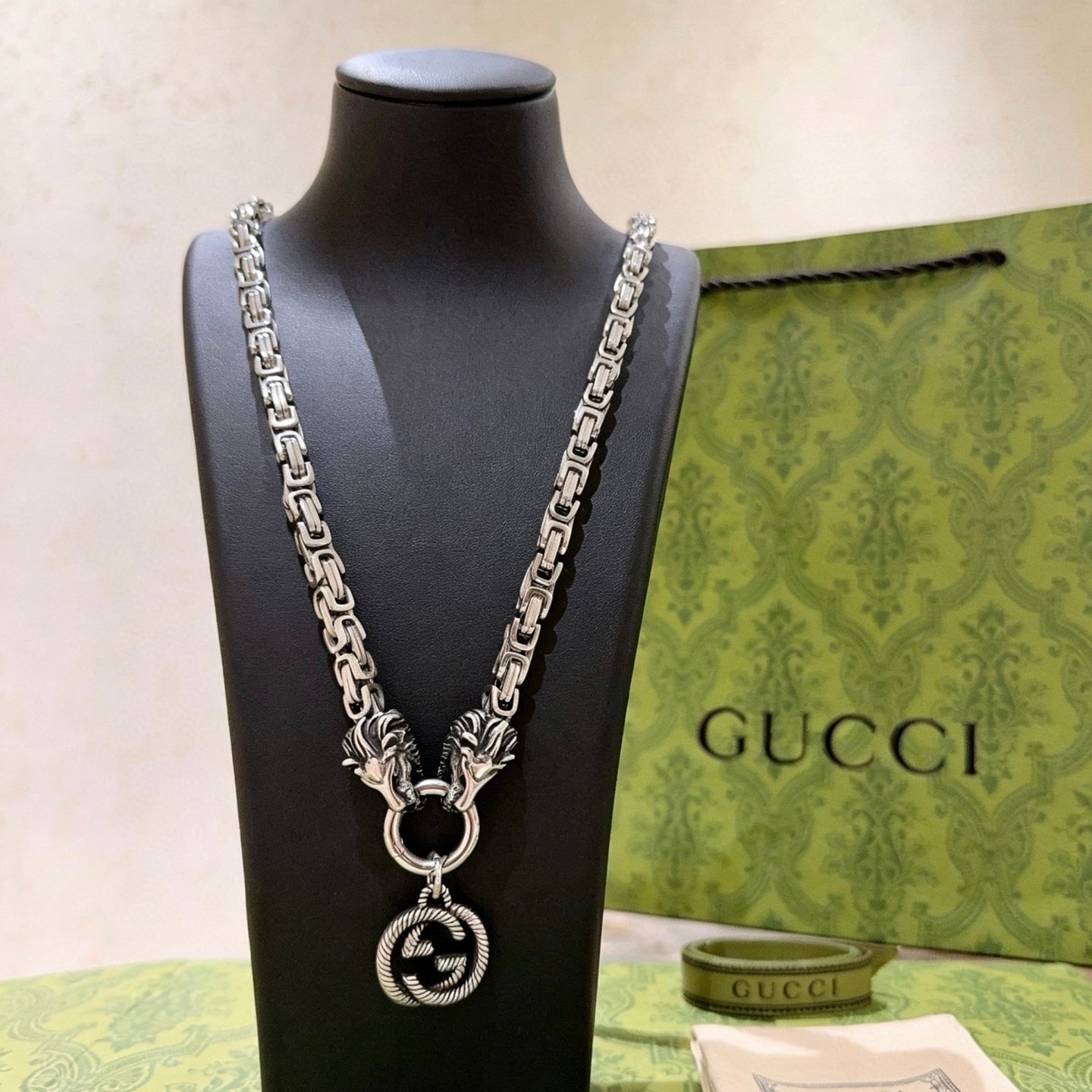 Gucci Vintage Double G Necklace