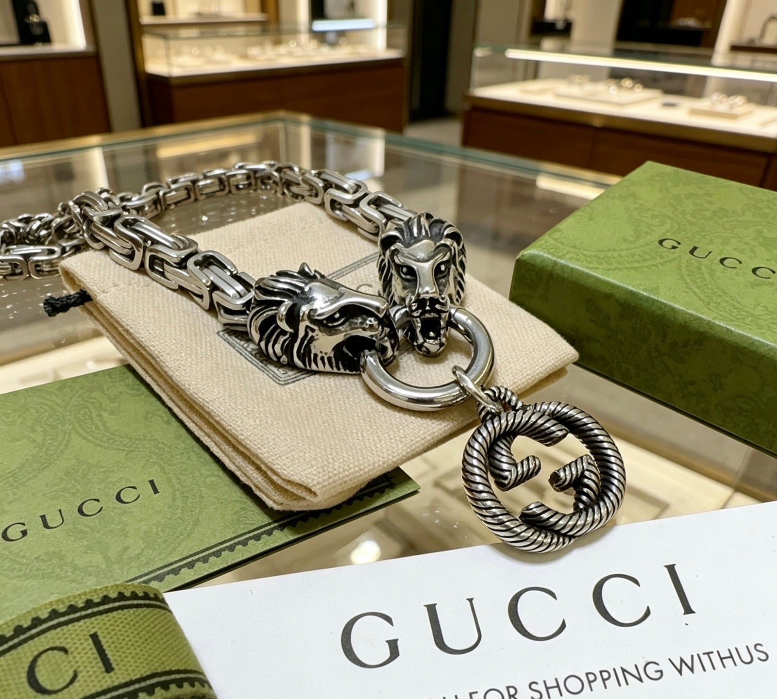 Gucci Vintage Double G Necklace