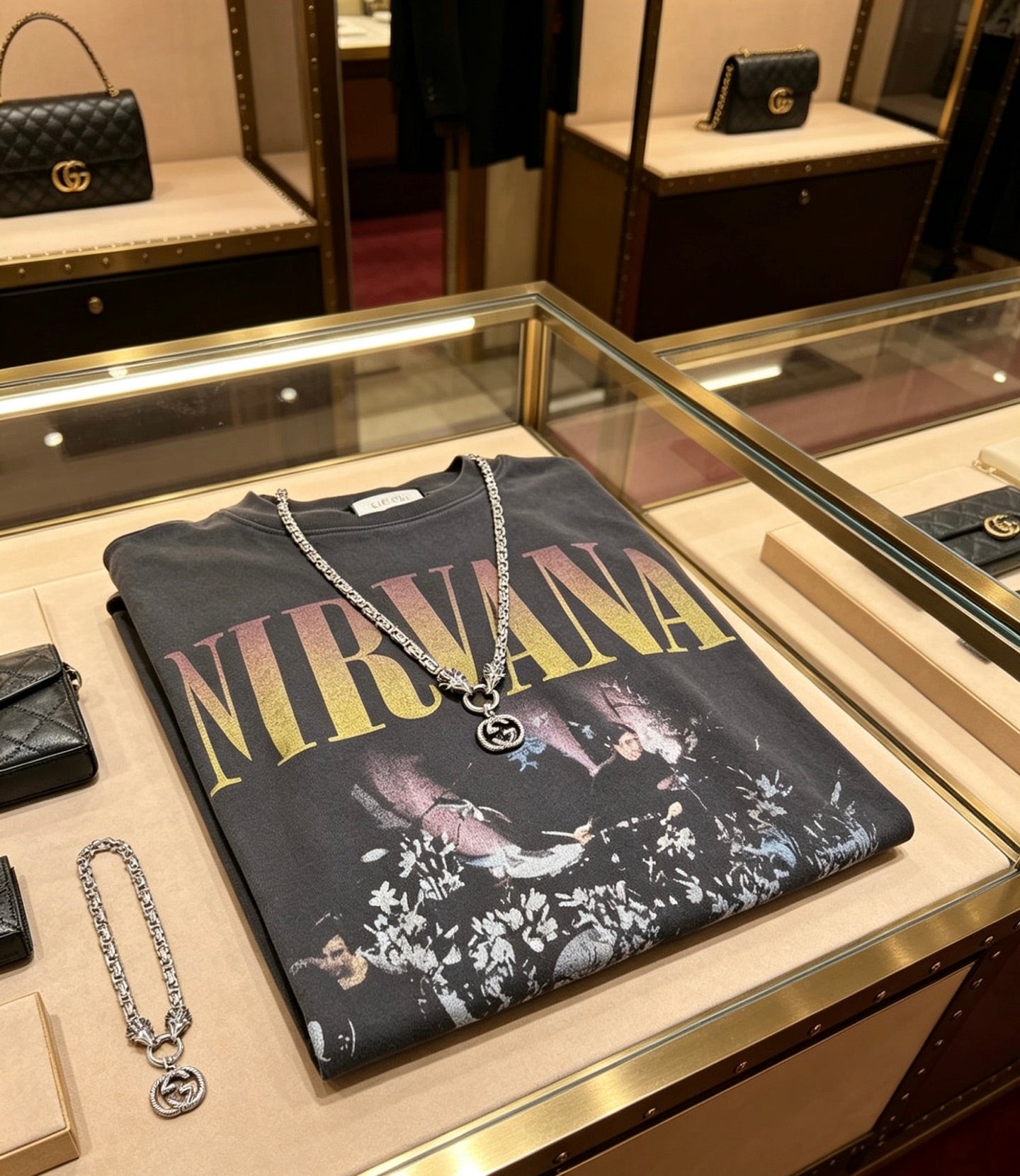 Gucci Vintage Double G Necklace