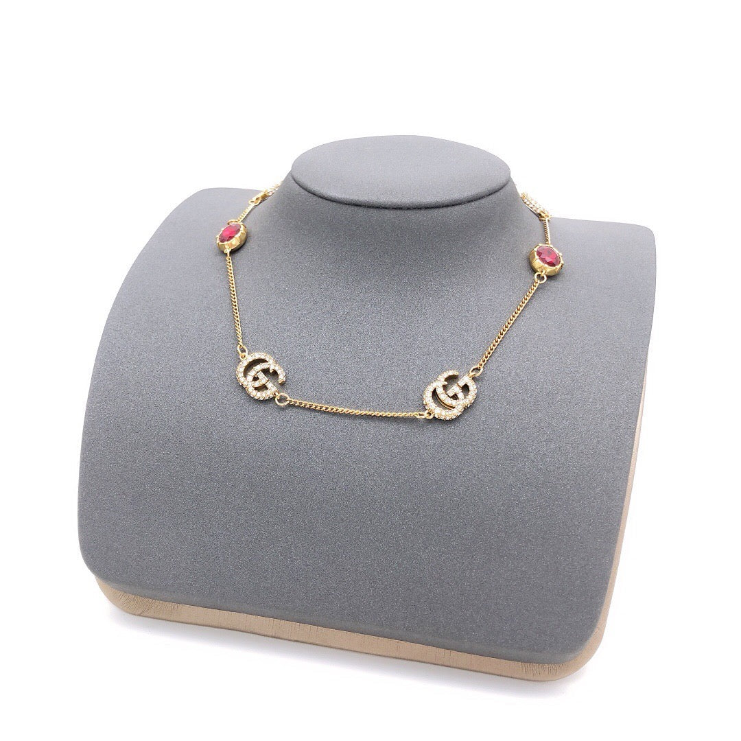 Gucci 925 Silver Brass Necklace