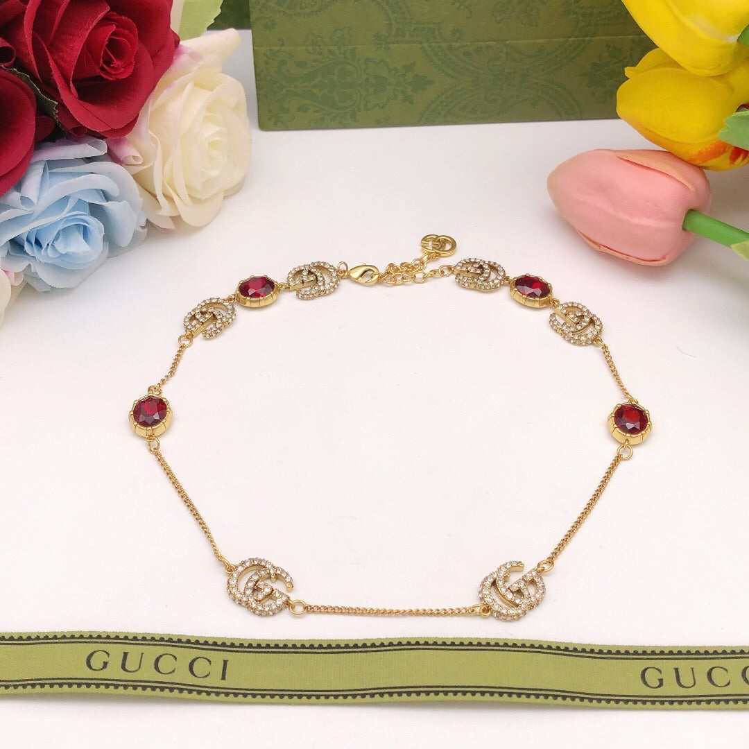 Gucci 925 Silver Brass Necklace