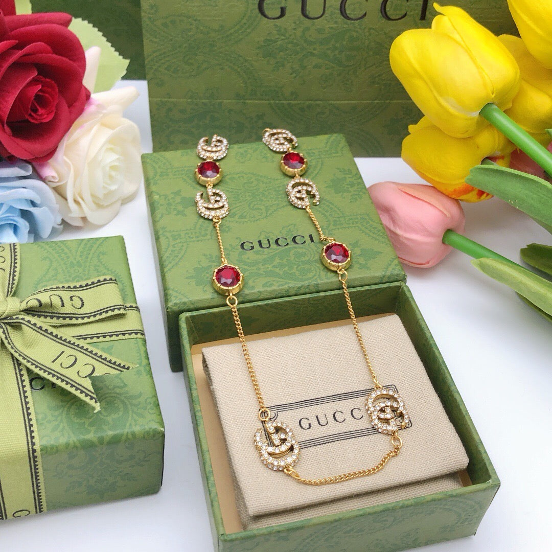 Gucci 925 Silver Brass Necklace