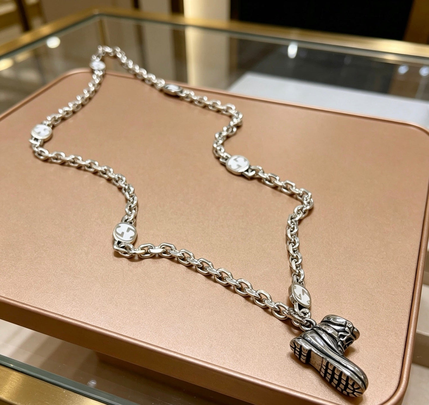 Gucci Vintage Double G Necklace