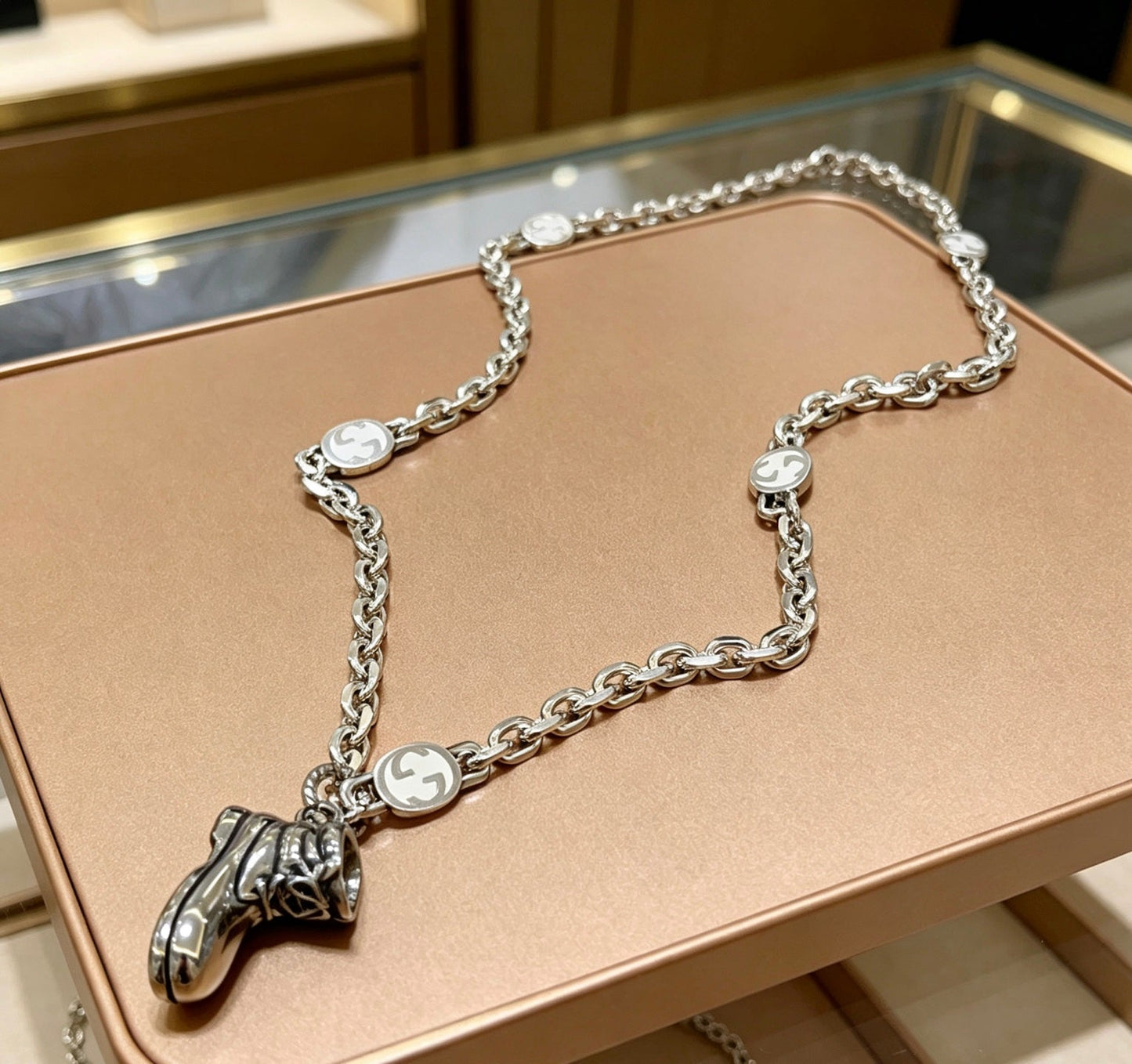 Gucci Vintage Double G Necklace