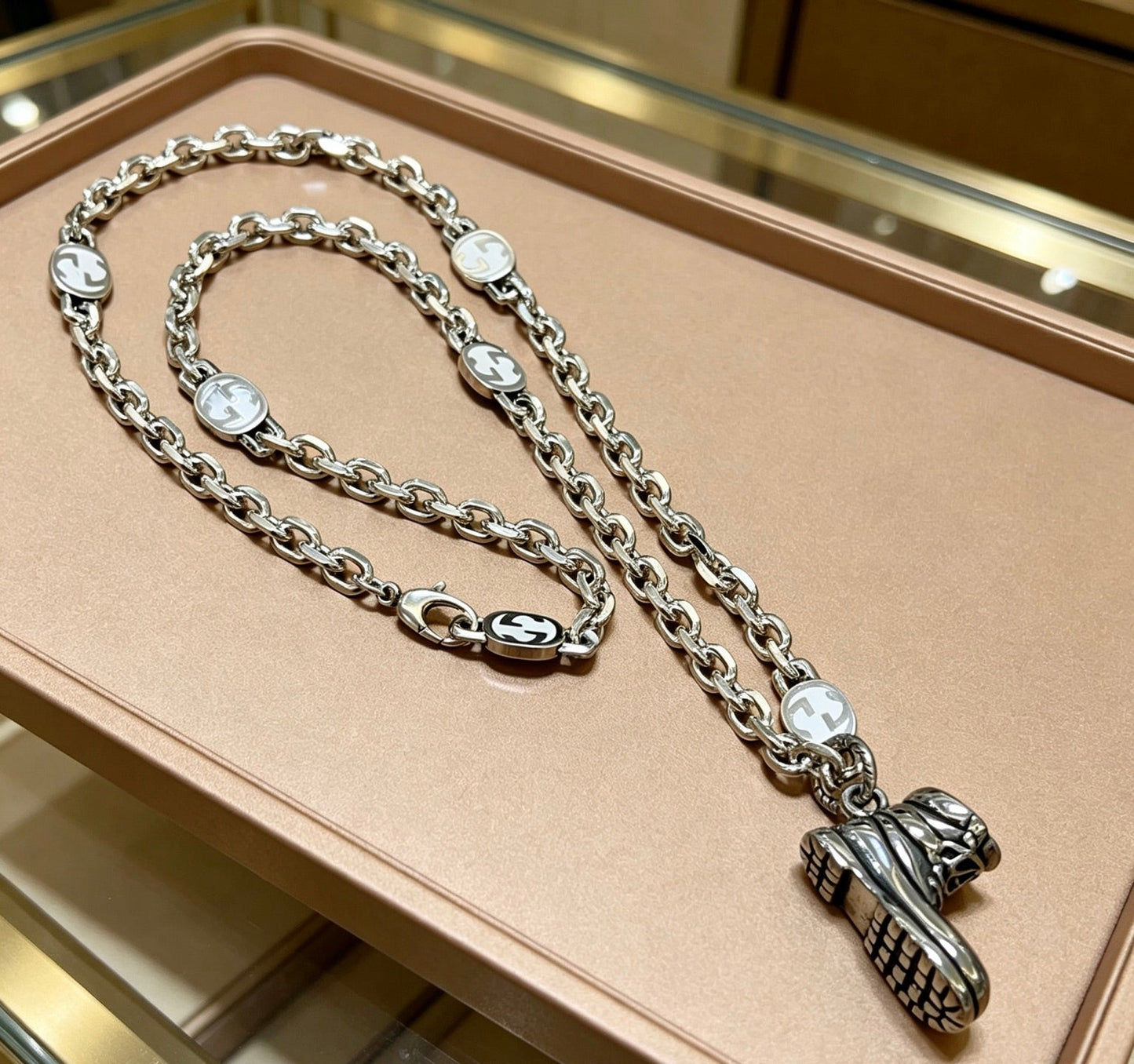 Gucci Vintage Double G Necklace