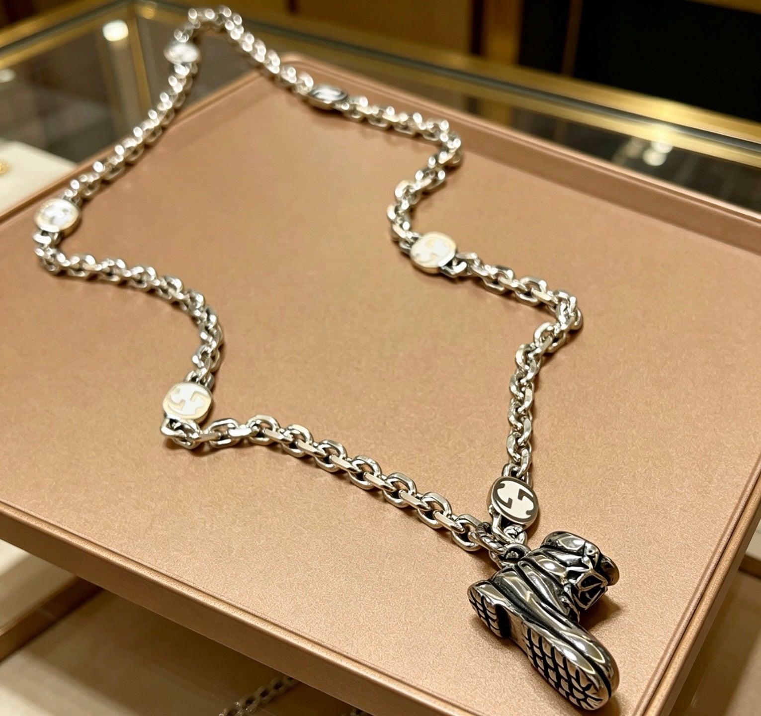 Gucci Vintage Double G Necklace