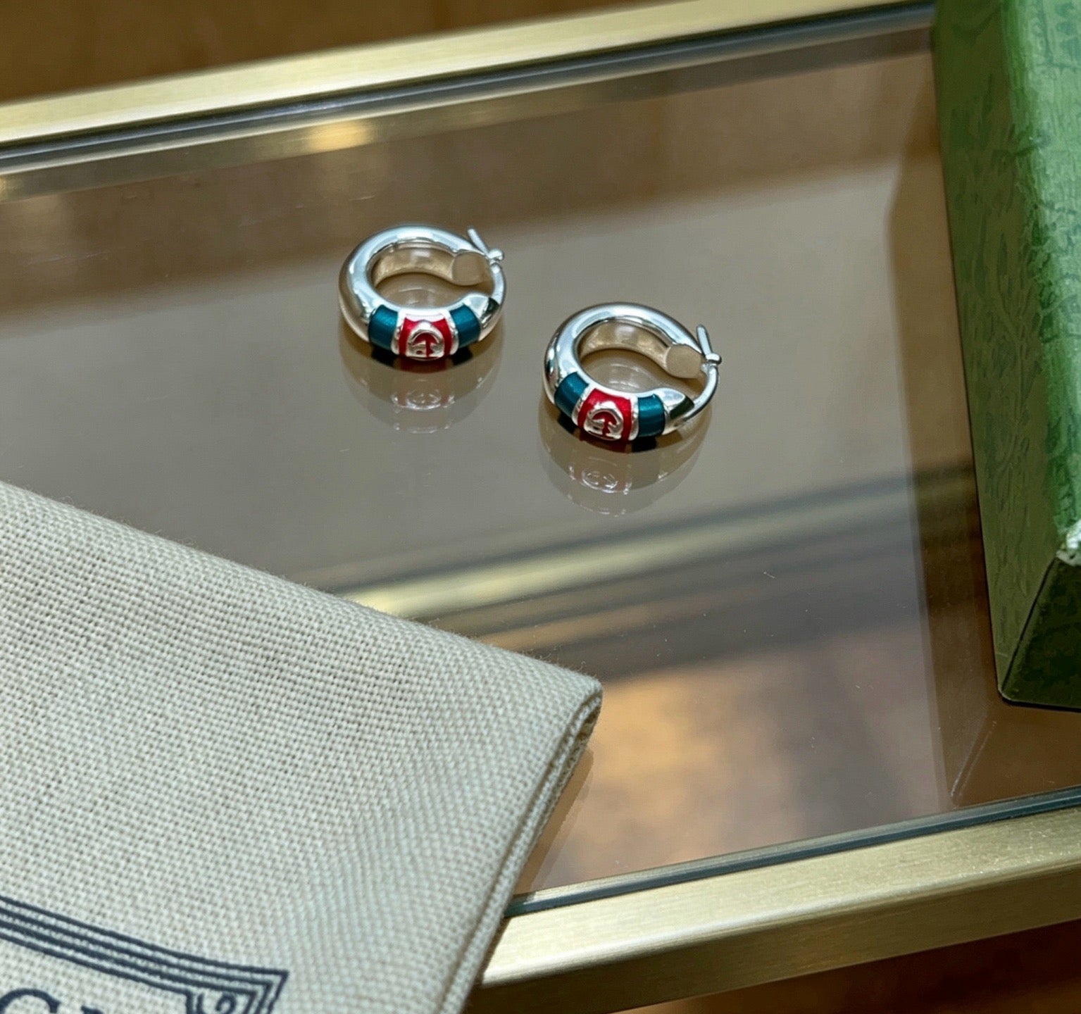 Gucci Vintage Double G Earrings