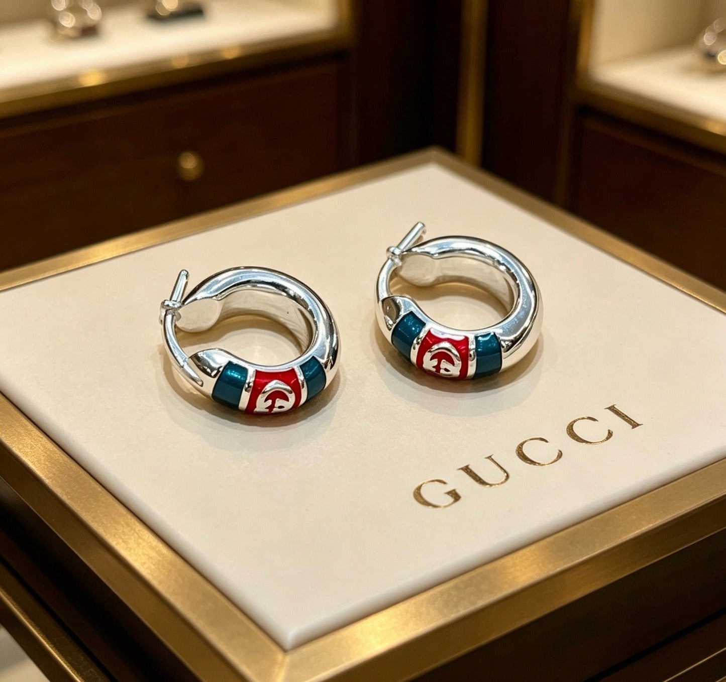 Gucci Vintage Double G Earrings