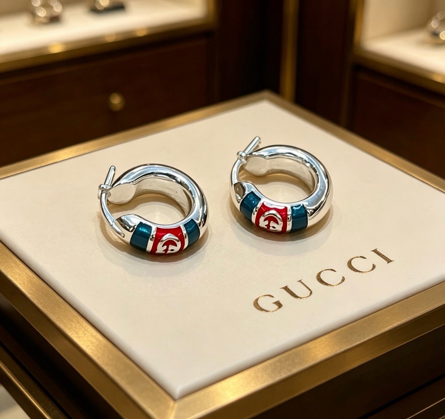 Gucci Vintage Double G Earrings