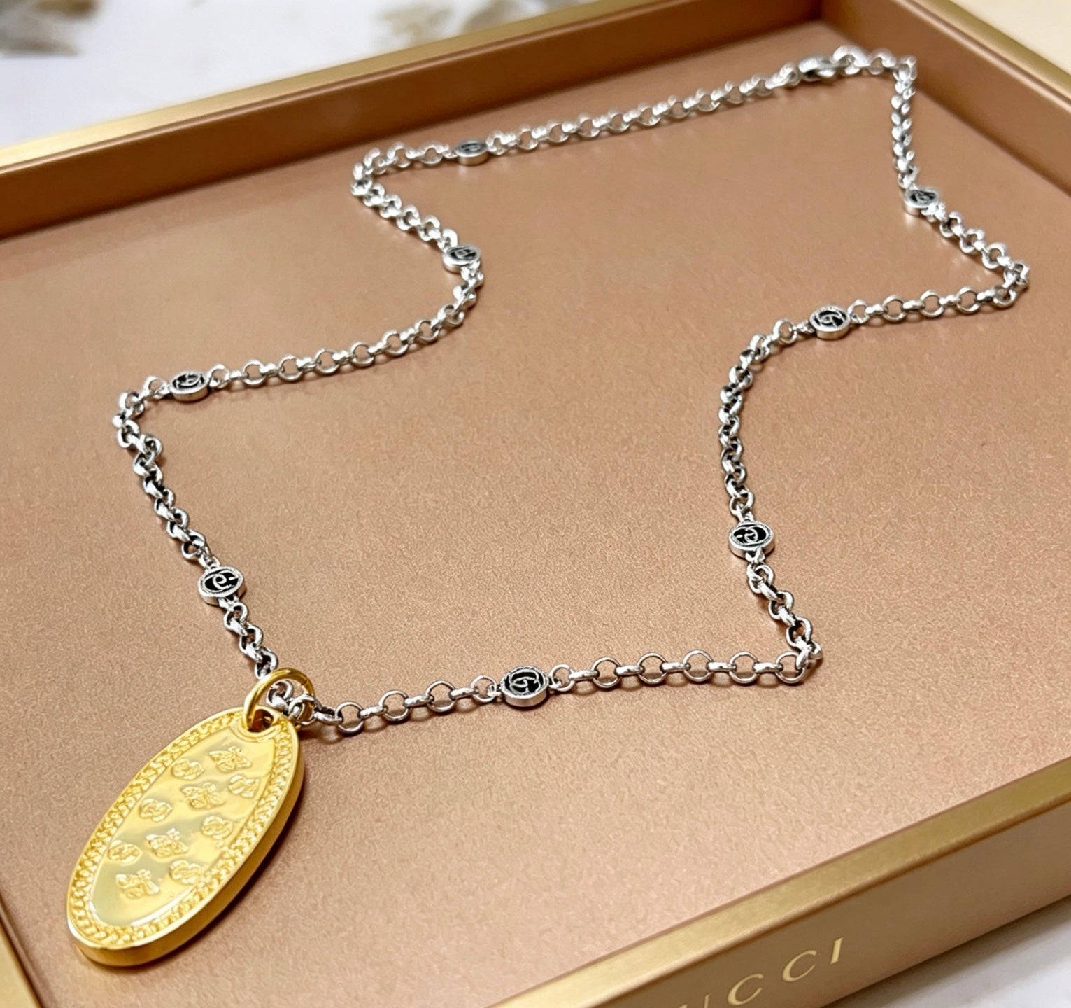 Gucci Vintage Double G Necklace