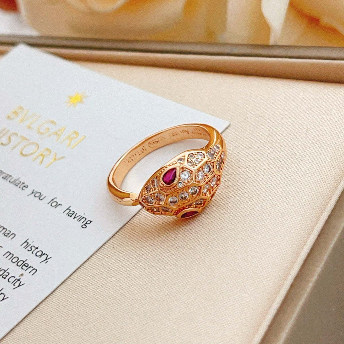 BVLGARI Brass Crystal Ring
