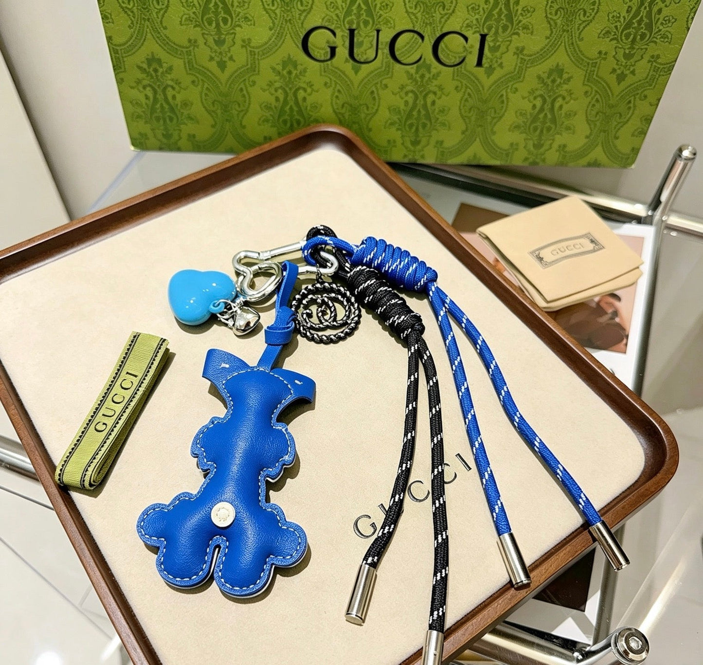 Gucci Vintage Double G Keychain