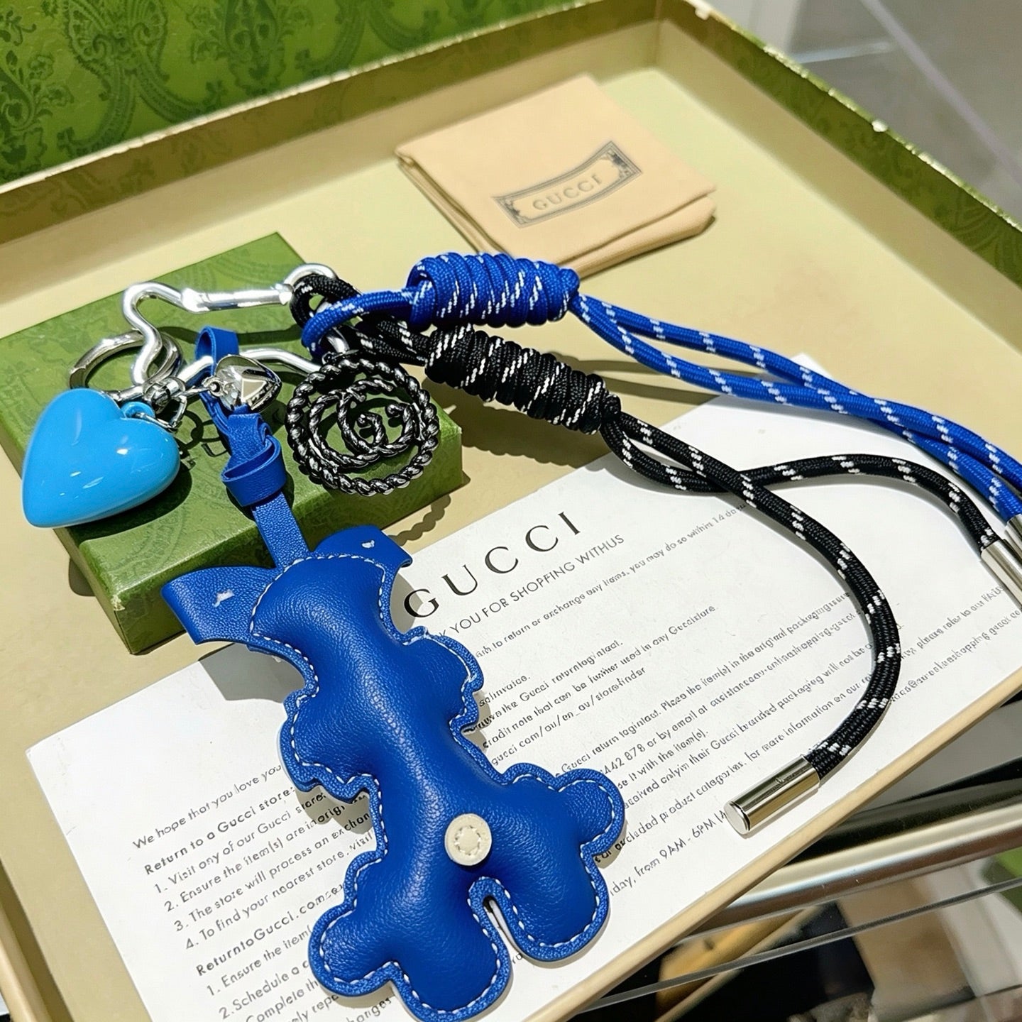 Gucci Vintage Double G Keychain