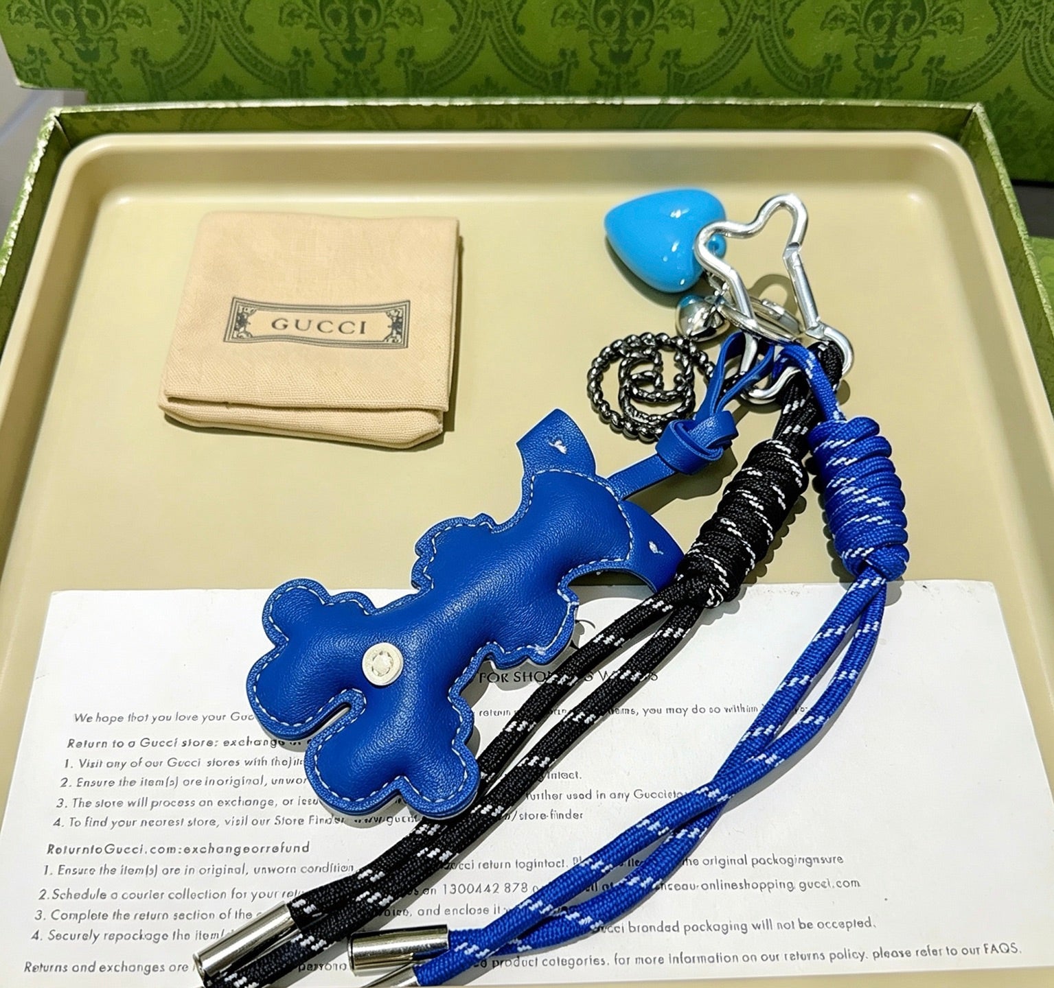 Gucci Vintage Double G Keychain
