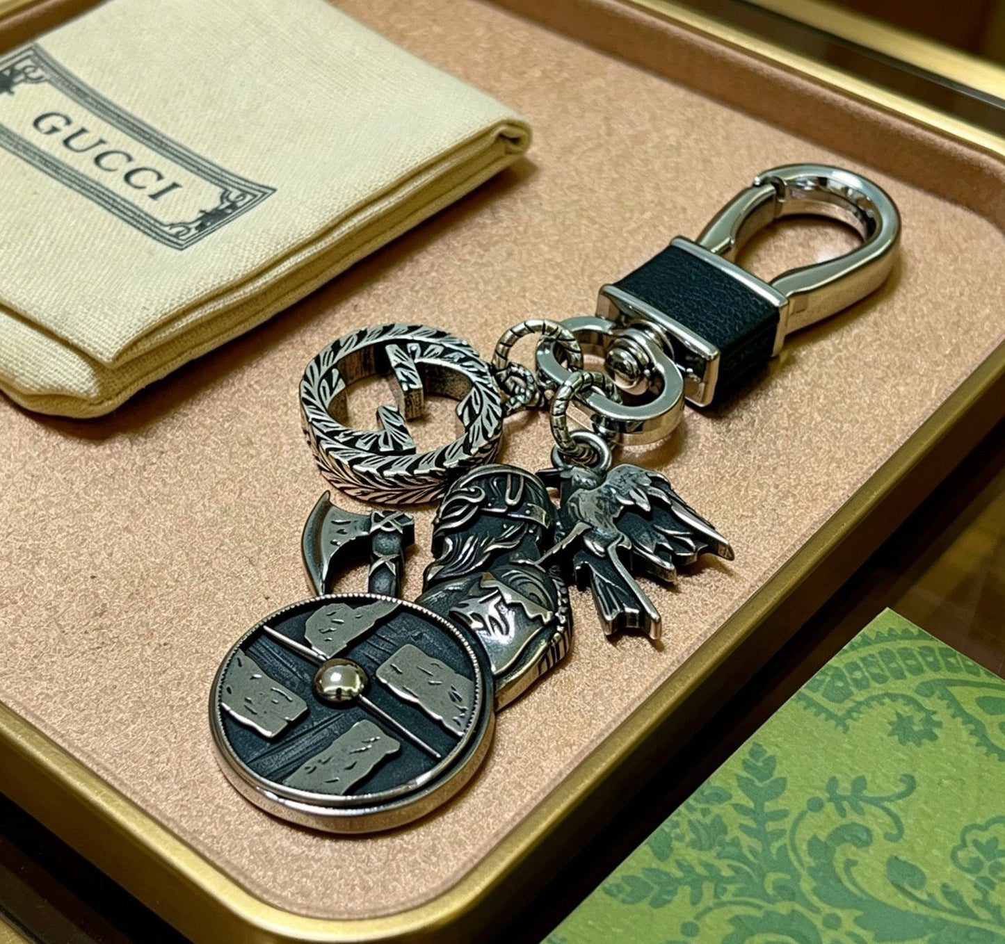 Gucci Vintage Double G Keychain