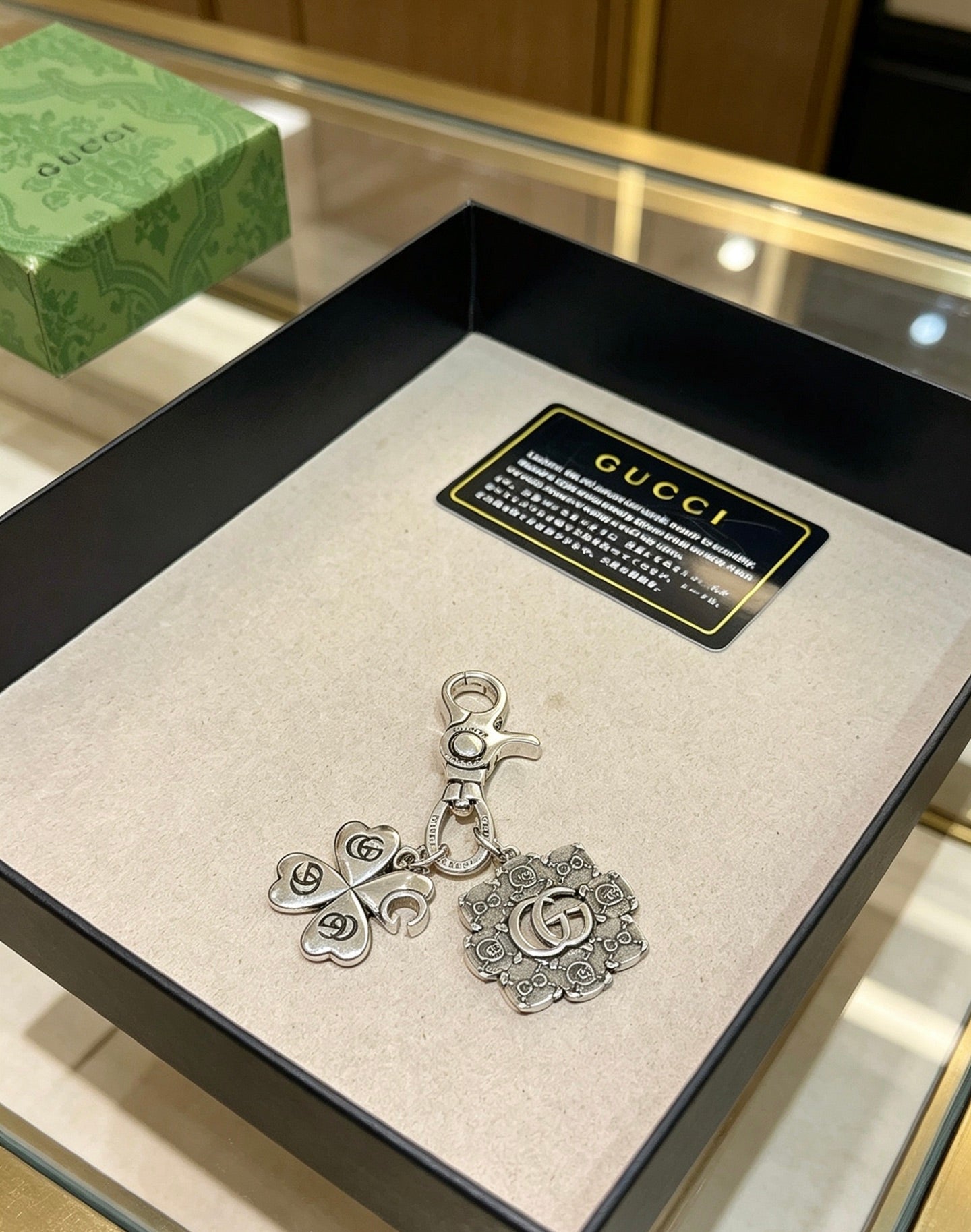 Gucci Vintage Double G Keychain