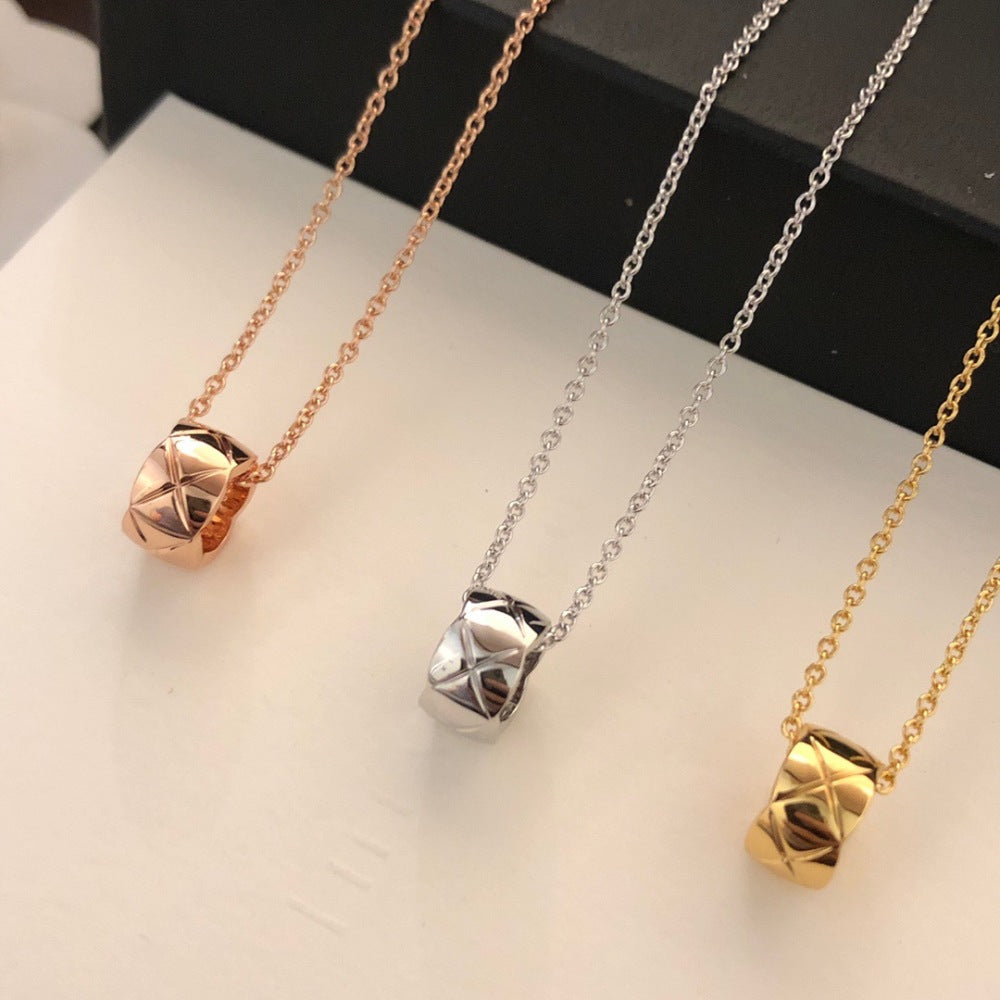 Chanel Gold-Plated Quilted Necklace