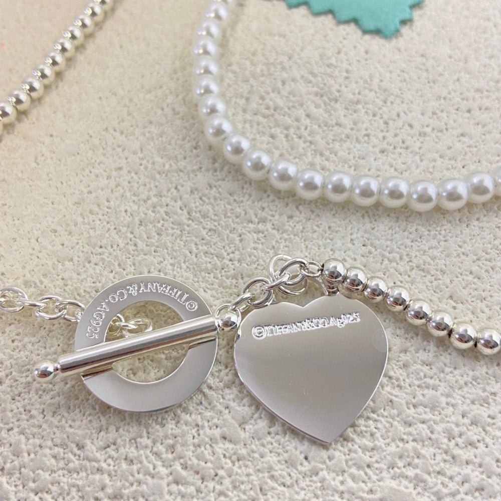 Tiffany & Co. Pearl Heart Necklace