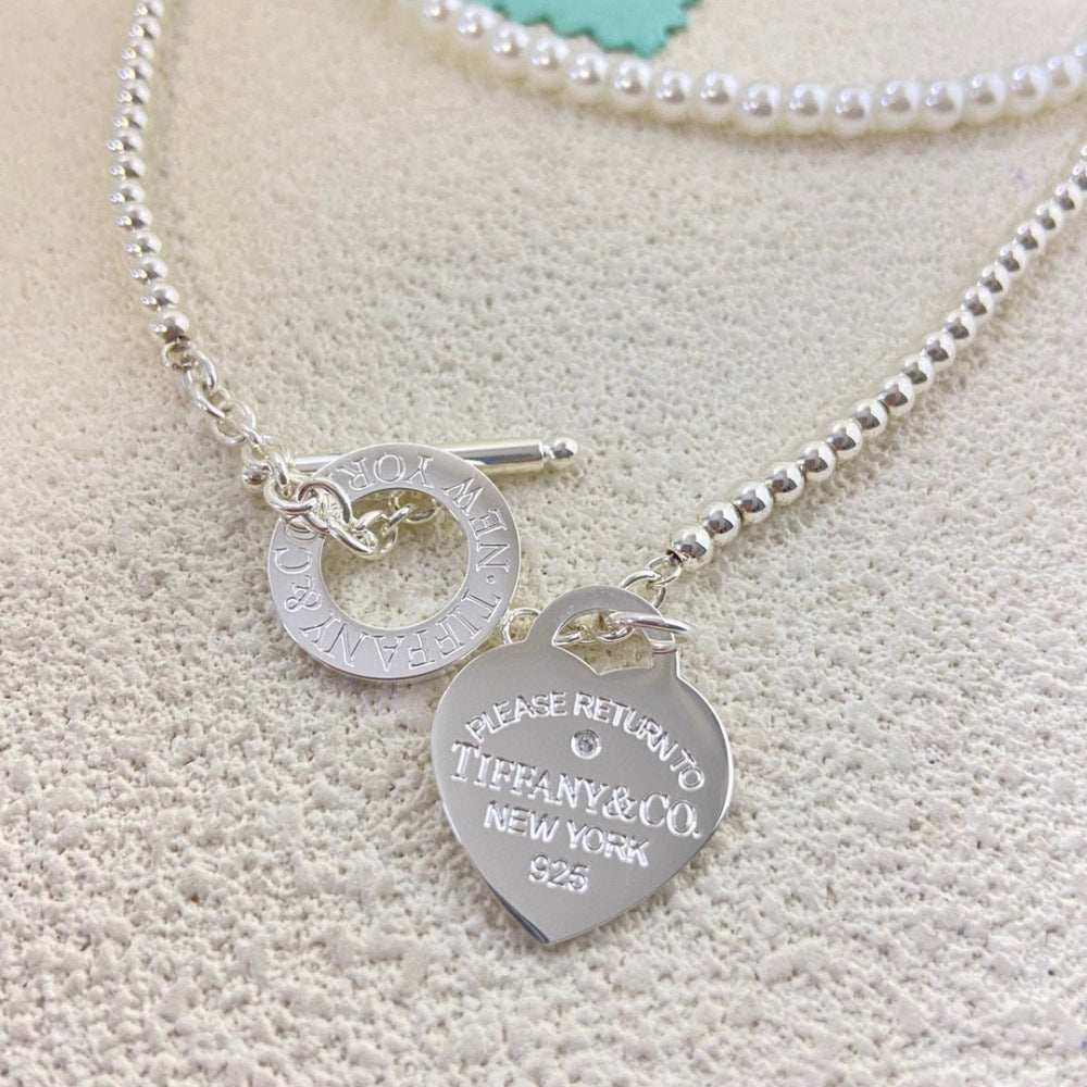 Tiffany & Co. Pearl Heart Necklace