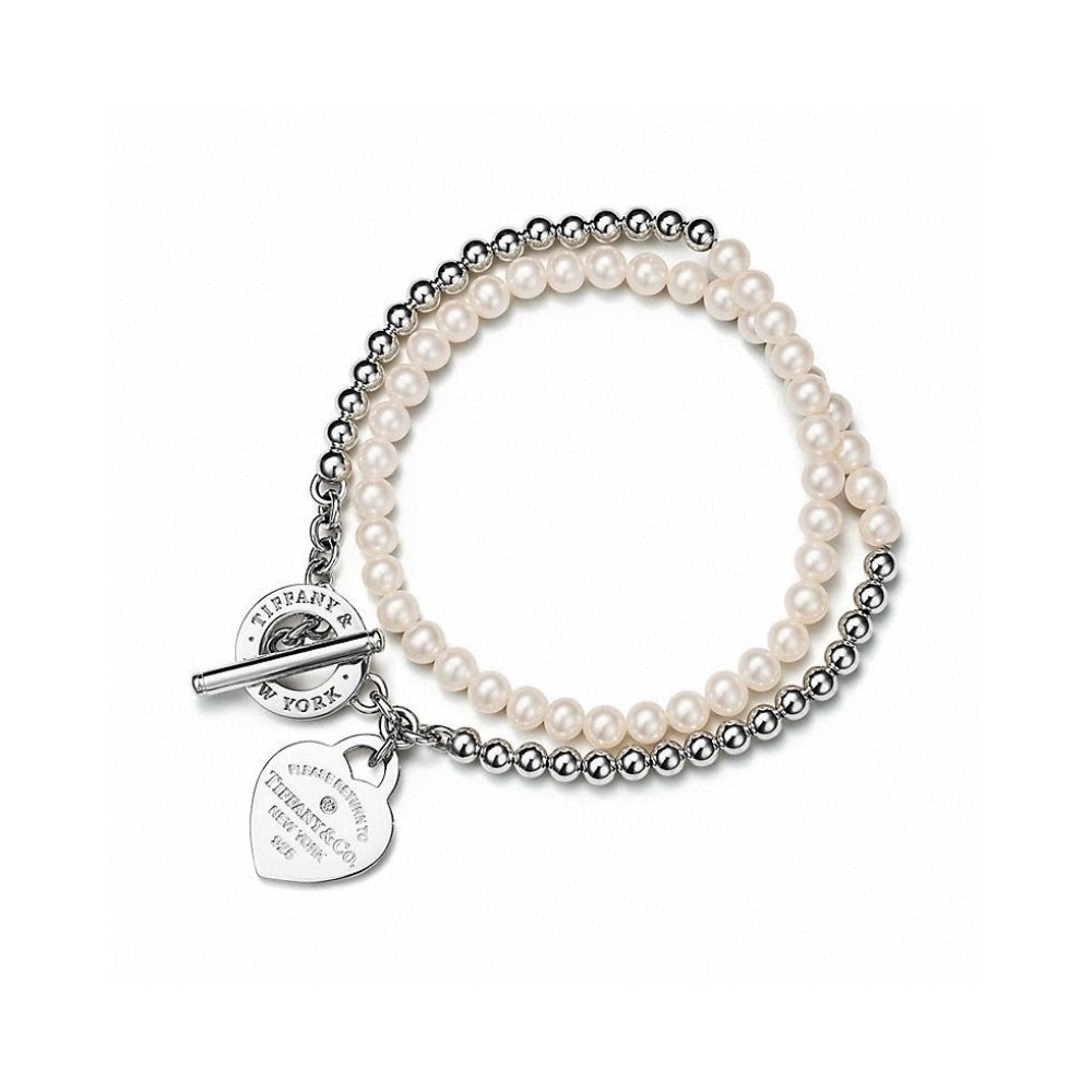 Tiffany & Co. Pearl Heart Bracelet