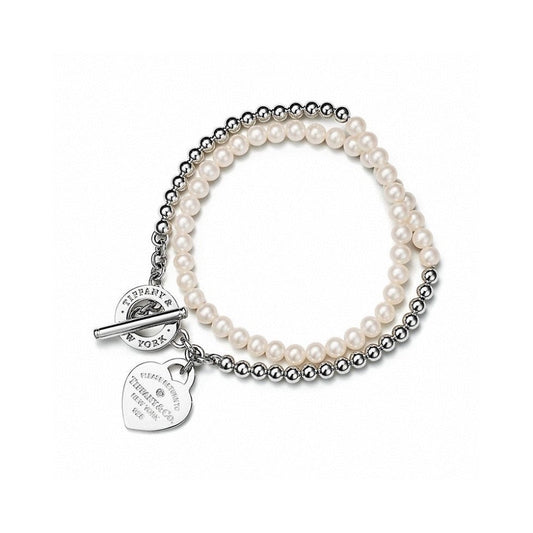 Tiffany & Co. Pearl Heart Bracelet