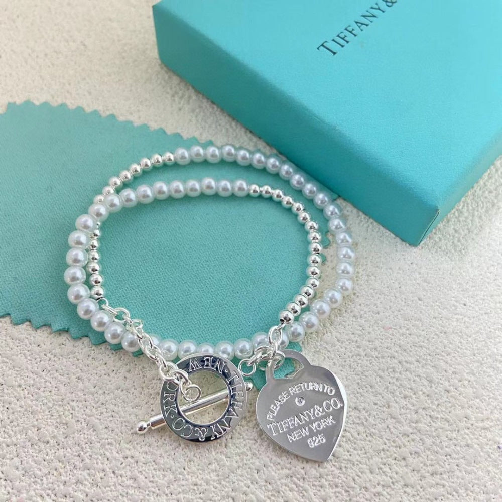 Tiffany & Co. Pearl Heart Bracelet